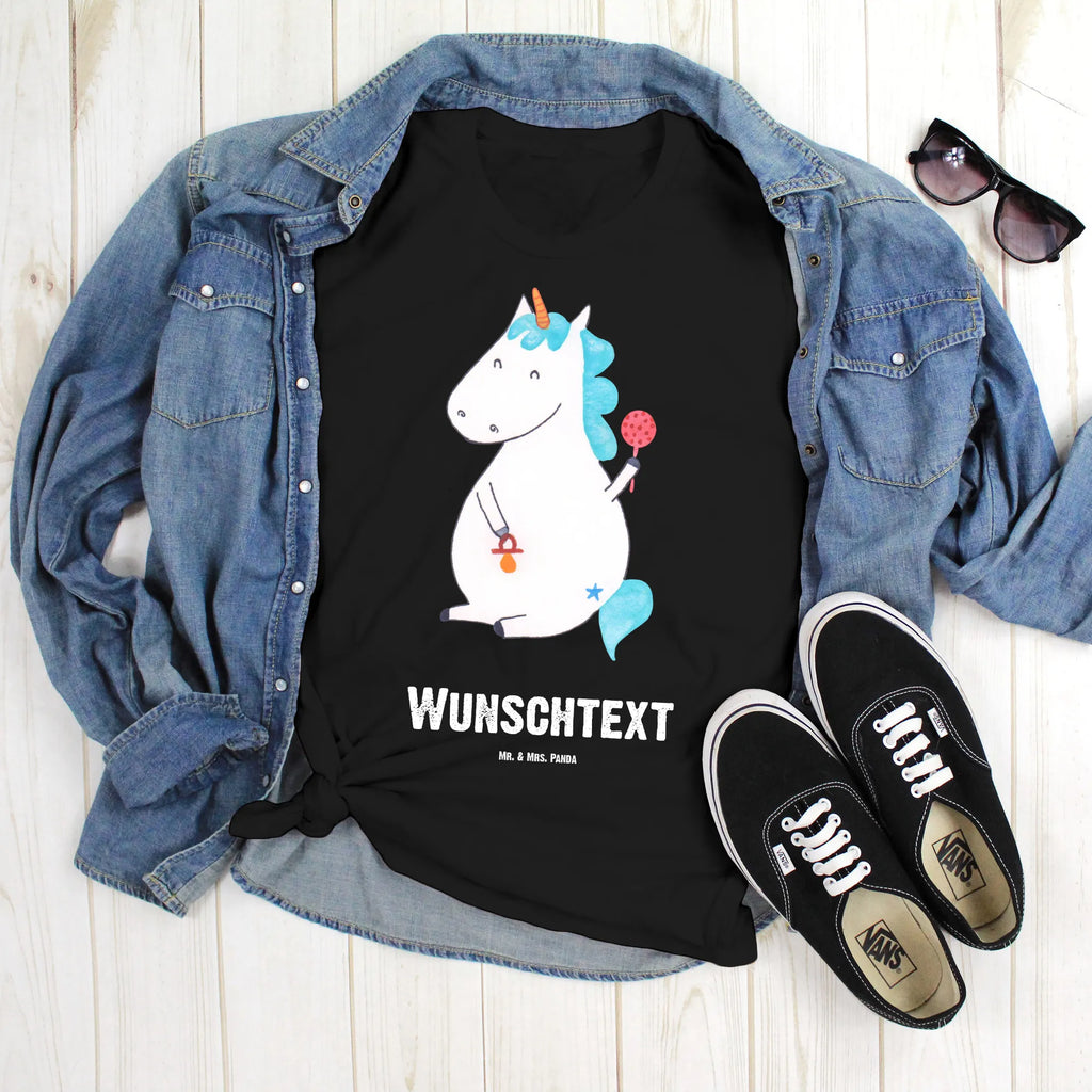 Rozmiar L Personalizowana koszulka jednorożec Dziecko T-Shirt mit Namen, Bedrucken, Wunschtext, T-Shirt mit Aufruck, T-Shirt Personalisiert, Einhorn Deko, Unicorn, Einhorn, Einhörner, Babyglück, Schnuller, Party, Eltern, Mutter, Geburtstag, Nachwuchs, Erstes Kind, Kind, Baby, Geburt