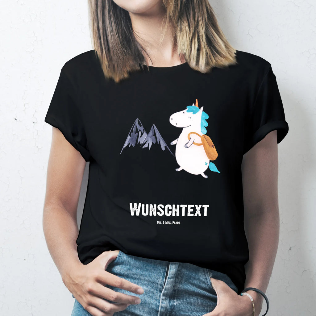 Personalised T-Shirt unicorn climber T-Shirt mit Aufruck, Wunschtext, Bedrucken, T-Shirt mit Namen, T-Shirt Personalisiert, Einhorn Deko, Unicorn, Einhorn, Einhörner, Abenteuer, Abenteurer, Berge, Weltreise, Bergsteiger, Urlaub, Weltenbummler, Entdecker, Reisen