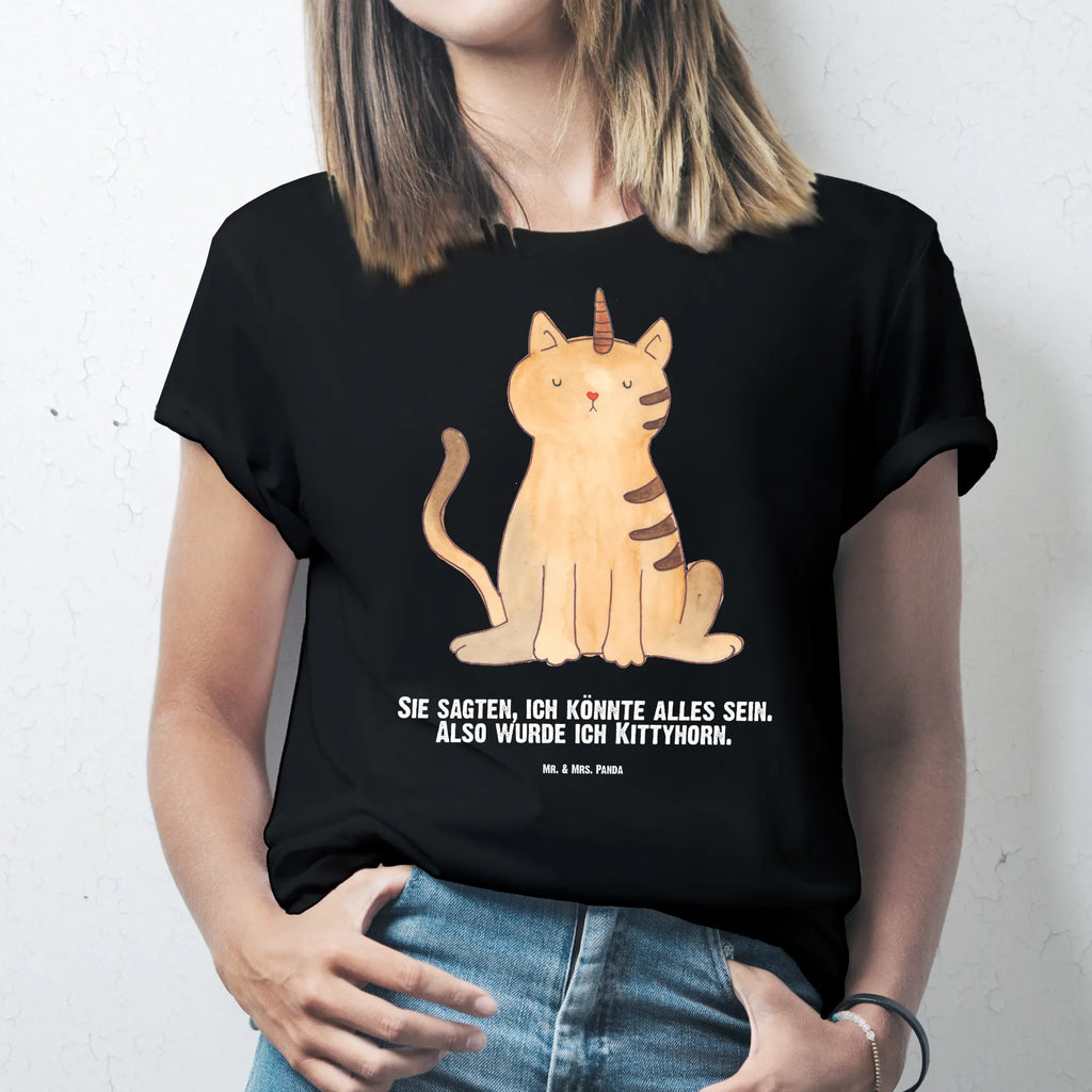 Rozmiar L Personalizowana koszulka jednorożec kot T-Shirt Personalisiert, T-Shirt mit Namen, Wunschtext, T-Shirt mit Aufruck, Bedrucken, Einhorn Deko, Unicorn, Einhorn, Einhörner, Katzenhorn, Katzer, Einhornpower, Mieze, Erwachsenwerden, Einhornkatze, Regenbogen, Katze, Kittyhorn, Glitzer