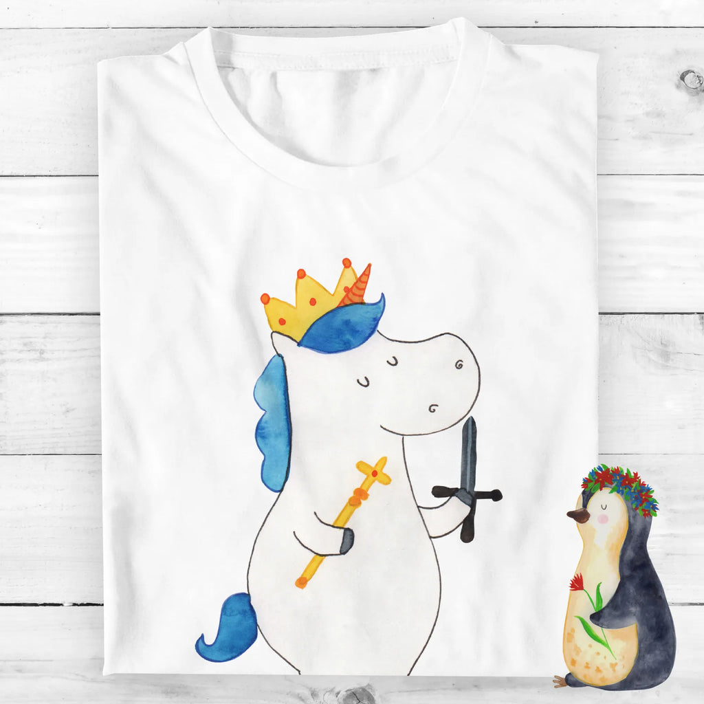 Rozmiar L Personalizowana koszulka jednorożec Król z mieczem Wunschtext, T-Shirt mit Aufruck, T-Shirt mit Namen, Bedrucken, T-Shirt Personalisiert, Einhorn Deko, Unicorn, Einhorn, Einhörner, Mittelalter, König, Ritter