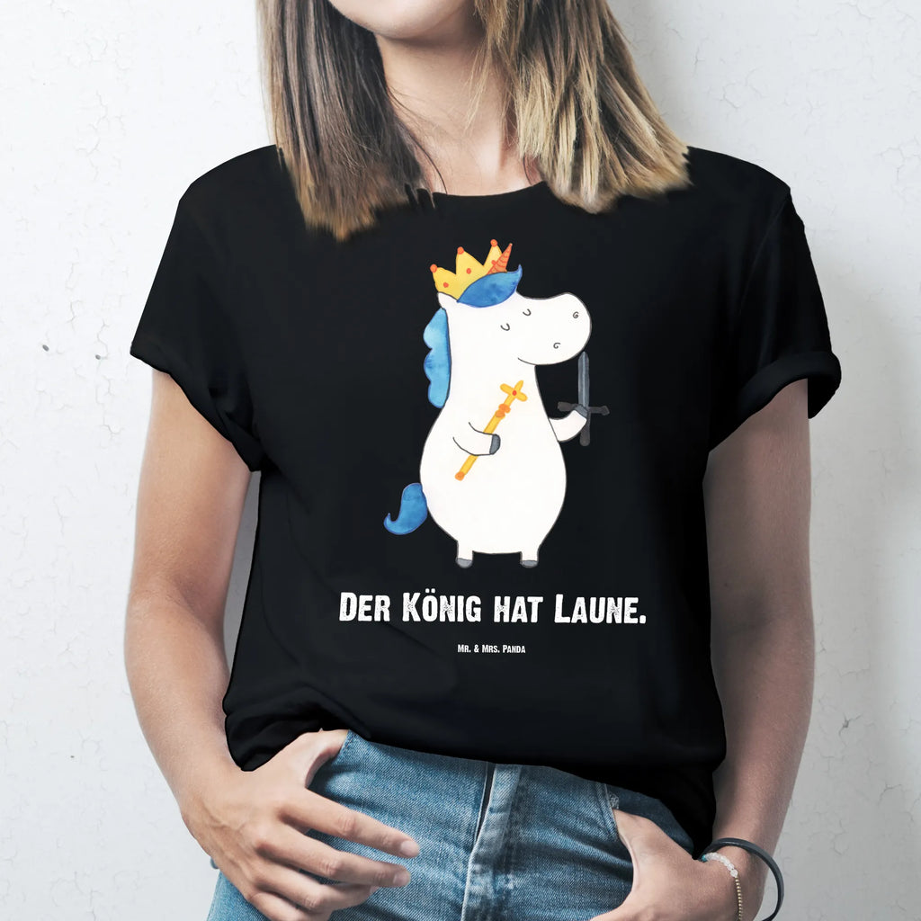Rozmiar L Personalizowana koszulka jednorożec Król z mieczem Wunschtext, T-Shirt mit Aufruck, T-Shirt mit Namen, Bedrucken, T-Shirt Personalisiert, Einhorn Deko, Unicorn, Einhorn, Einhörner, Mittelalter, König, Ritter