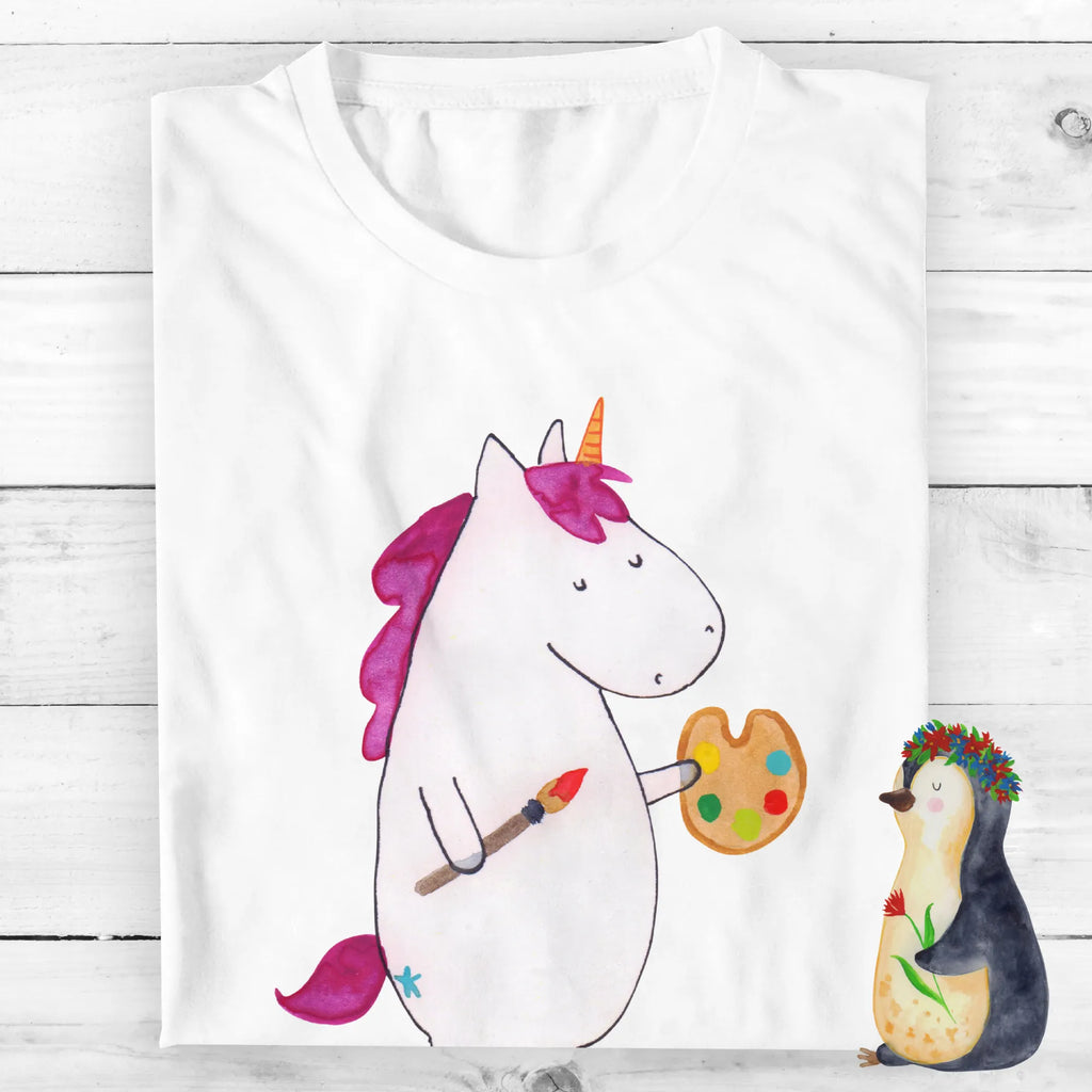 Personalised T-Shirt unicorn Artist Bedrucken, T-Shirt mit Namen, T-Shirt mit Aufruck, Wunschtext, T-Shirt Personalisiert, Einhorn Deko, Unicorn, Einhorn, Einhörner, Maler, Farbe, Geschenk, Pinsel, Englisch, Artist, Zeichnen, Welt, Malen, Künstler, Stift