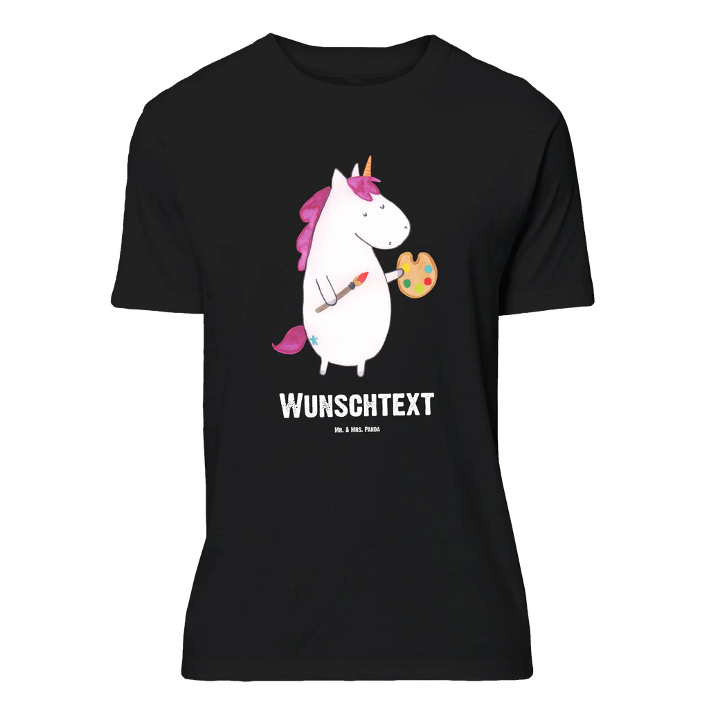 Personalised T-Shirt unicorn Artist Bedrucken, T-Shirt mit Namen, T-Shirt mit Aufruck, Wunschtext, T-Shirt Personalisiert, Einhorn Deko, Unicorn, Einhorn, Einhörner, Maler, Farbe, Geschenk, Pinsel, Englisch, Artist, Zeichnen, Welt, Malen, Künstler, Stift