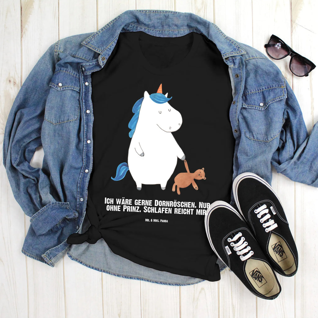 Personalised T-Shirt unicorn teddy Wunschtext, Bedrucken, T-Shirt Personalisiert, T-Shirt mit Aufruck, T-Shirt mit Namen, Einhorn Deko, Unicorn, Einhorn, Einhörner, Freundin, Singleleben, Single, Bett, Gute Nacht, schlafen, Träumen