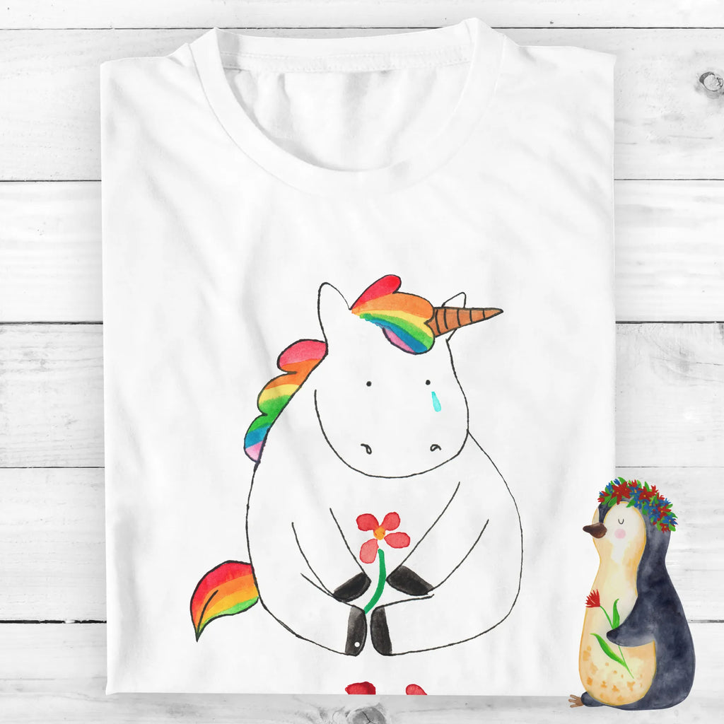 Rozmiar L Personalizowana koszulka Jednorożec Smutny Wunschtext, T-Shirt mit Namen, T-Shirt Personalisiert, Bedrucken, T-Shirt mit Aufruck, Einhorn Deko, Unicorn, Einhorn, Einhörner, Glitzer, Freunde, Liebe, Trauer, Blume, Trösten. Freundschaft, Grußkarte