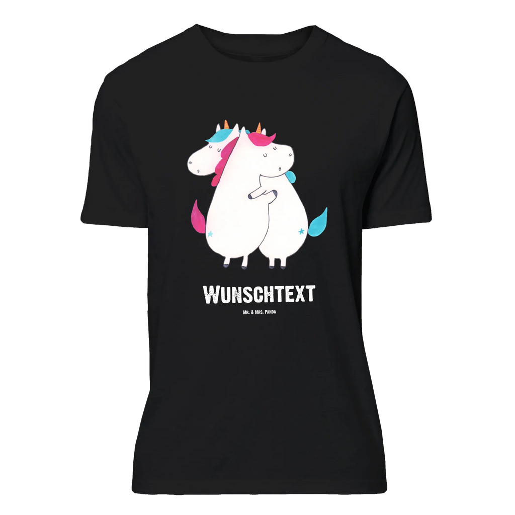 Personalised T-Shirt unicorns Embrace T-Shirt Personalisiert, Bedrucken, T-Shirt mit Namen, Wunschtext, T-Shirt mit Aufruck, Einhorn Deko, Unicorn, Einhorn, Einhörner, Liebe, Familie, BFF, Schwester, Schwestern, Freundinnen, Geschwister, Freundin, Sister