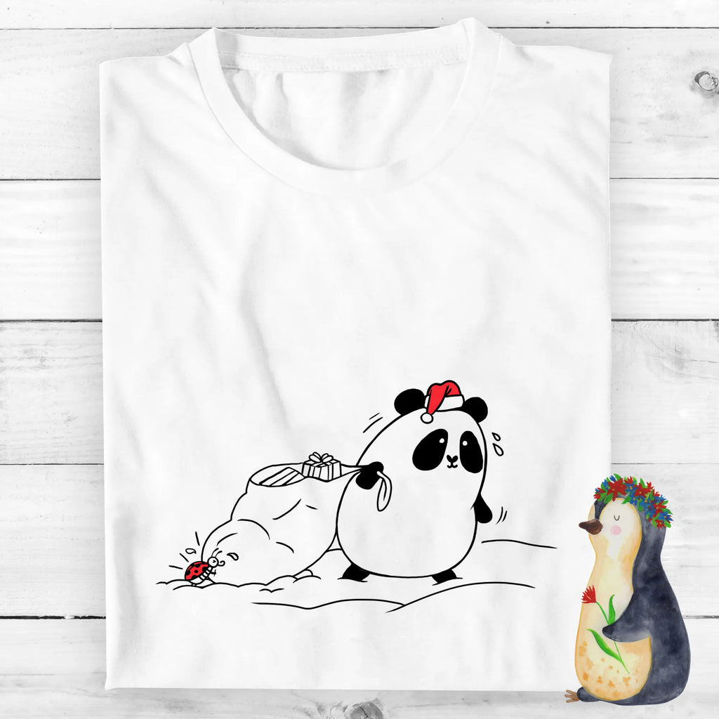 Personalised T-Shirt Panda Christmas T-Shirt mit Namen, T-Shirt Personalisiert, T-Shirt mit Aufruck