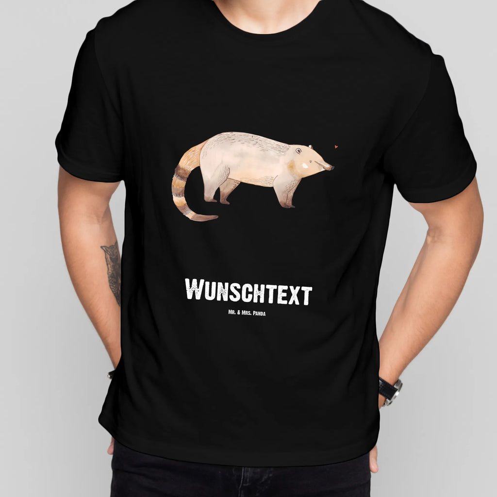 Personalised T-Shirt Nasal Bear T-Shirt mit Aufruck, T-Shirt mit Namen, Bedrucken, T-Shirt Personalisiert, Wunschtext, Lustige Sprüche, Gute Laune, Tiere, Tiermotive, Rüsselbär, Nasenbären, Nasenbär, Bär