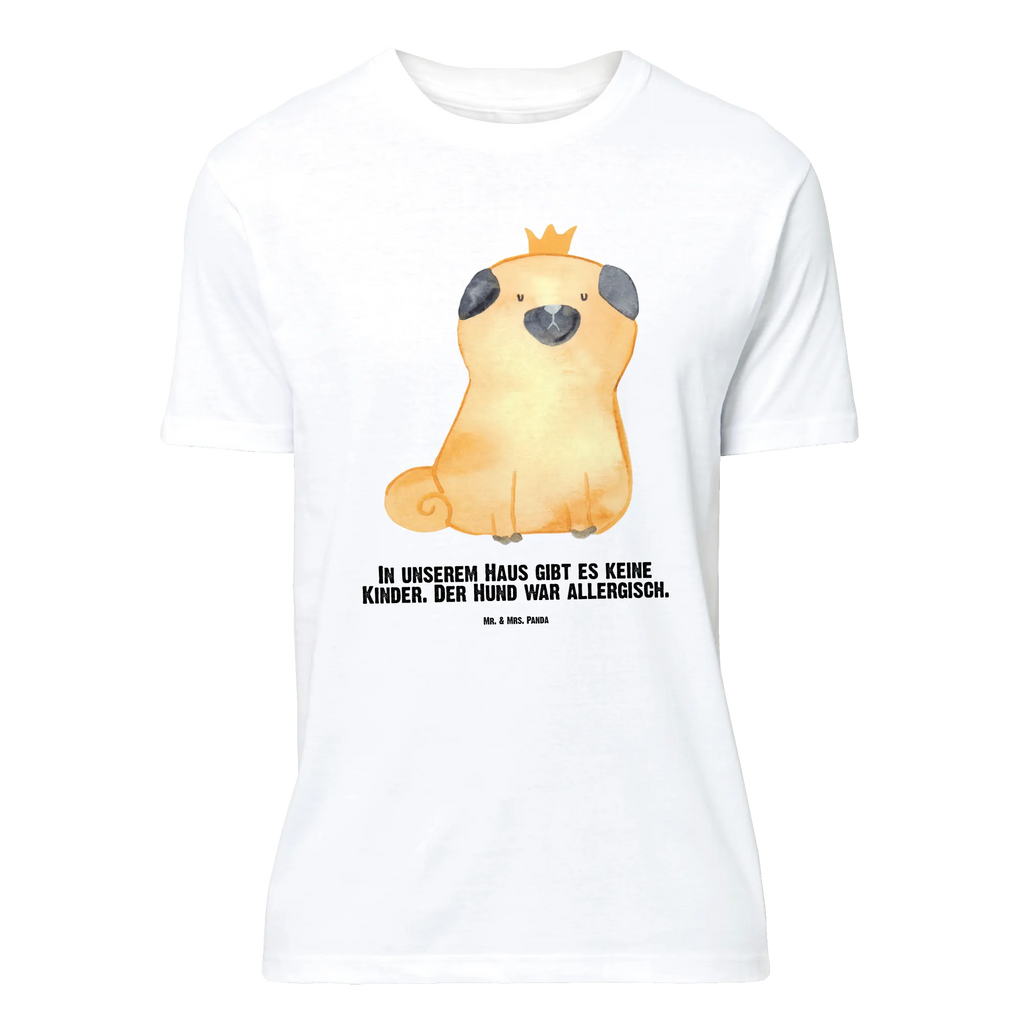 Personalisiertes T-Shirt Mops Krone Bedrucken, Wunschtext, Männer, T-Shirt mit Aufruck, Frauen, T-Shirt mit Namen, T-Shirt Personalisiert, Hund, Hundemotiv, Haustier, Hunderasse, Tierliebhaber, Hundebesitzer, Sprüche, lustig, Hundebesitzer. Spruch, kinderlos, allergisch, Hausregel, Mops