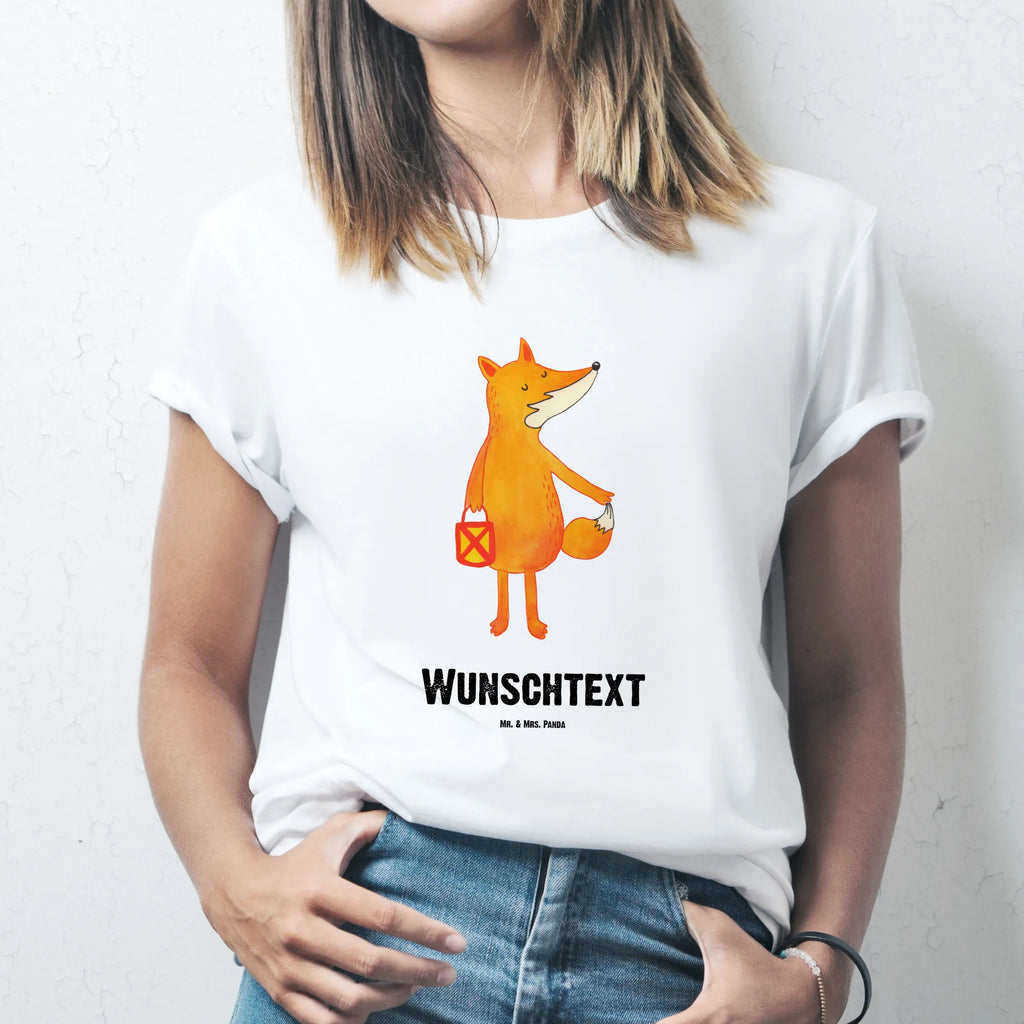 Personalisiertes T-Shirt Fuchs Laterne T-Shirt mit Namen, Bedrucken, T-Shirt mit Aufruck, Wunschtext, T-Shirt Personalisiert, Fuchs, Liebeskummer Spruch, Spruch Trösten, Laternenumzug, Füchse, Aufmuntern, Laterne, Cäsar Otto Hugo Flaischlen, Sankt Martin