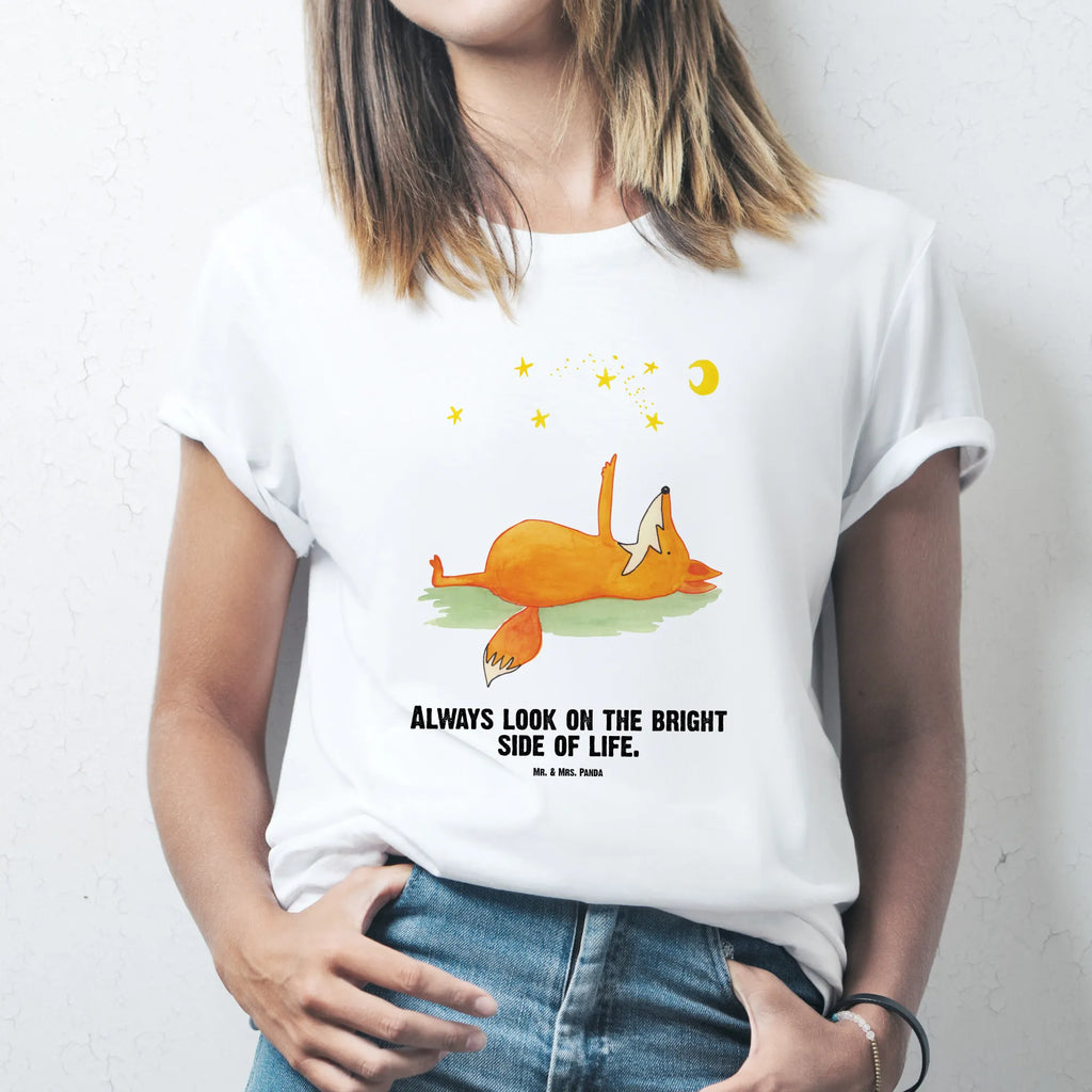 Personalised T-Shirt Fox Stars Bedrucken, T-Shirt mit Aufruck, T-Shirt Personalisiert, T-Shirt mit Namen, Wunschtext, Fuchs, Füchse, Tröstende Worte, Spruch Positiv, Spruch schön, Always Look On The Bright Side Of Life, Romantik