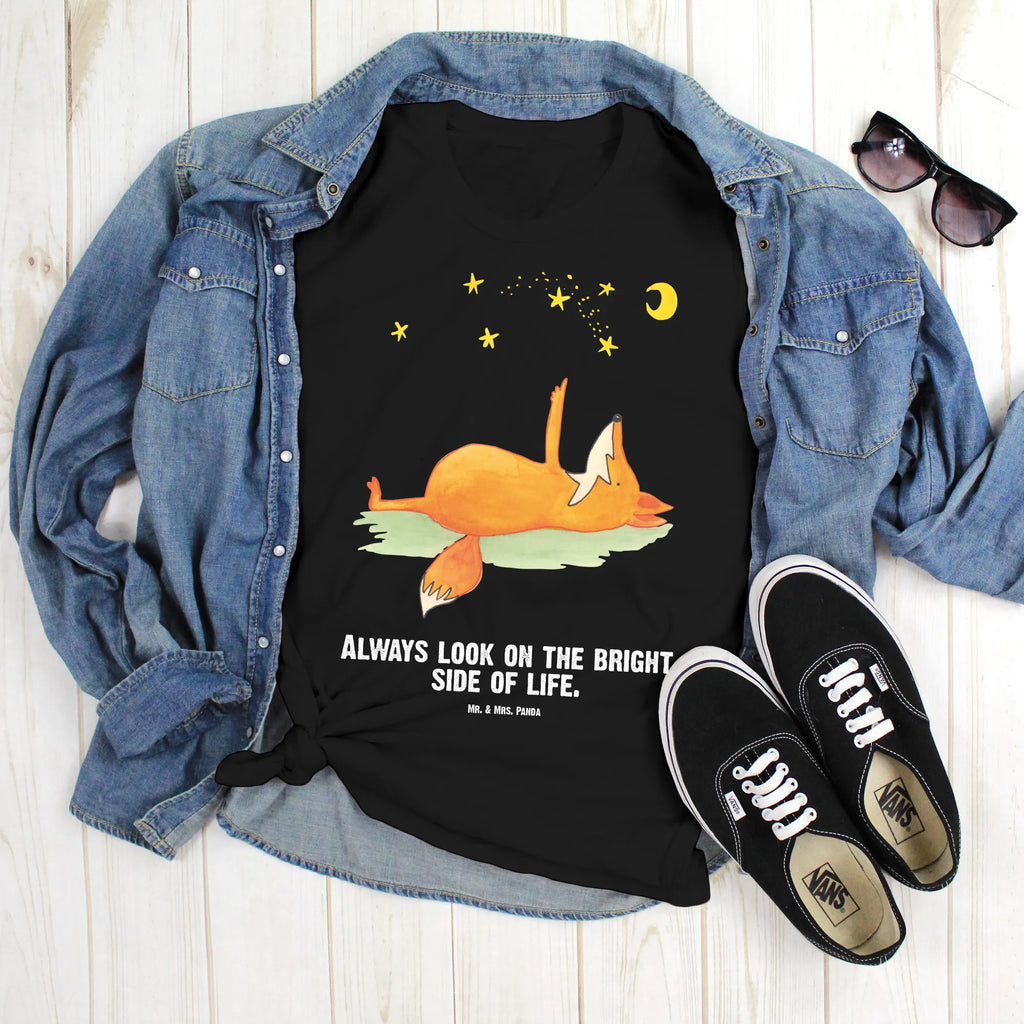 Personalised T-Shirt Fox Stars Bedrucken, T-Shirt mit Aufruck, T-Shirt Personalisiert, T-Shirt mit Namen, Wunschtext, Fuchs, Füchse, Tröstende Worte, Spruch Positiv, Spruch schön, Always Look On The Bright Side Of Life, Romantik