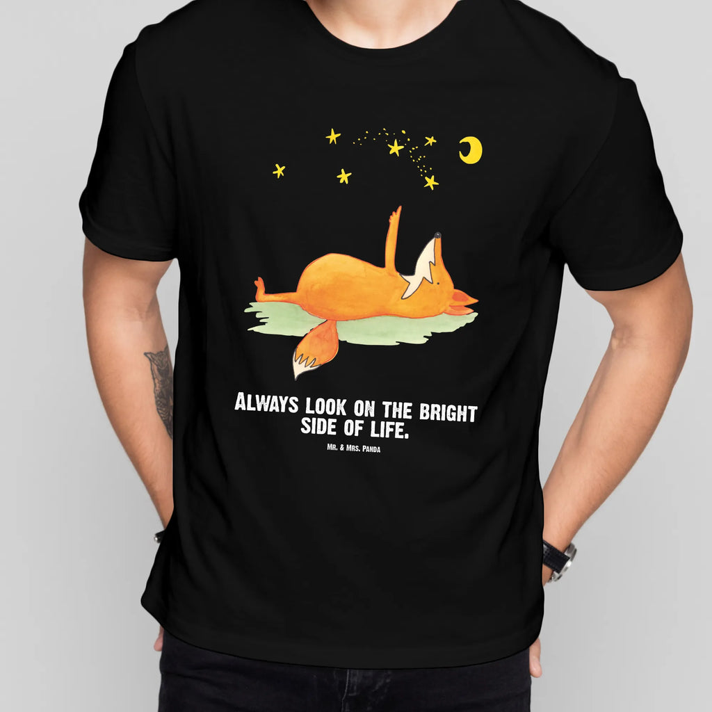 Personalised T-Shirt Fox Stars Bedrucken, T-Shirt mit Aufruck, T-Shirt Personalisiert, T-Shirt mit Namen, Wunschtext, Fuchs, Füchse, Tröstende Worte, Spruch Positiv, Spruch schön, Always Look On The Bright Side Of Life, Romantik