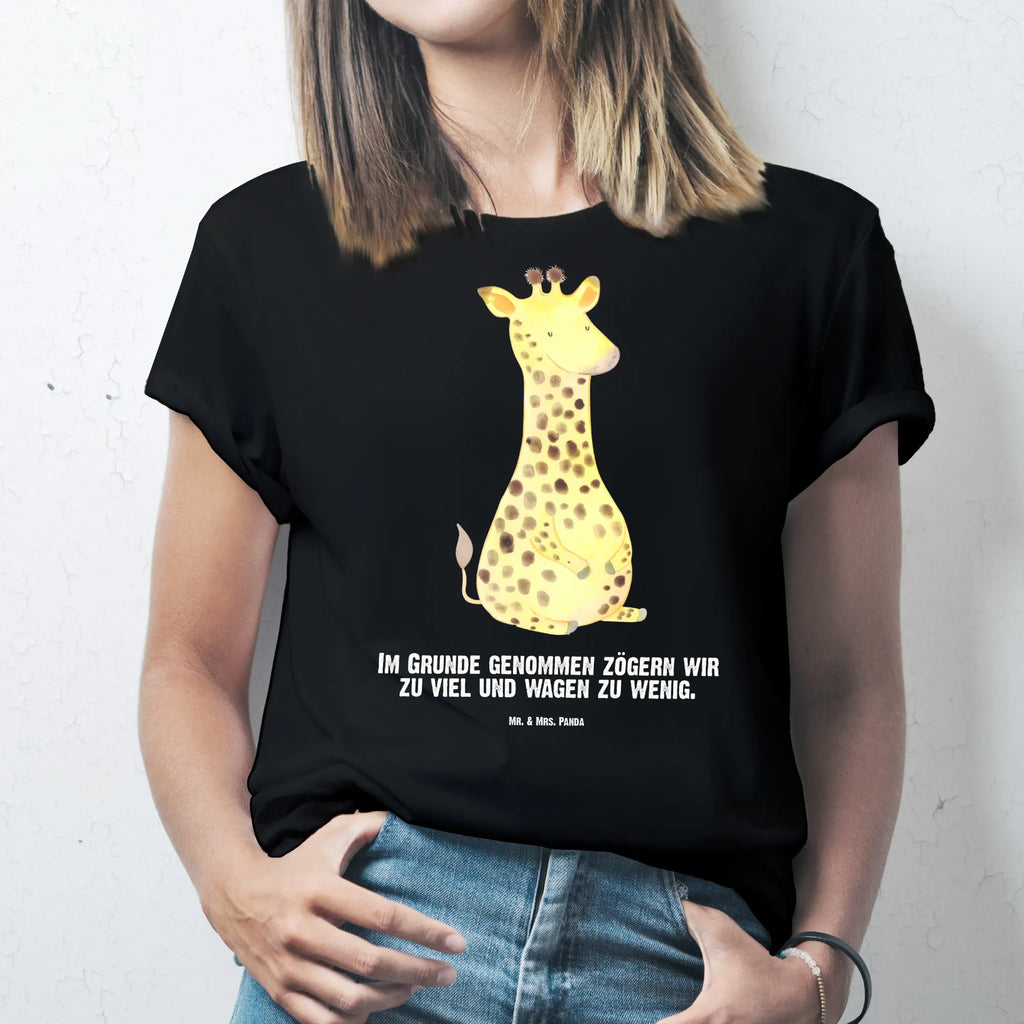 Rozmiar L Personalizowana koszulka żyrafa Zadowolony T-Shirt mit Aufruck, Wunschtext, T-Shirt mit Namen, T-Shirt Personalisiert, Bedrucken, Wildtiere, Afrika, Glück, Zufrieden, Giraffe, Abenteuer