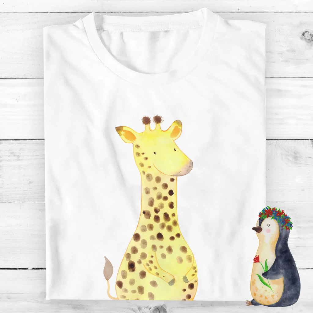 Rozmiar L Personalizowana koszulka żyrafa Zadowolony T-Shirt mit Aufruck, Wunschtext, T-Shirt mit Namen, T-Shirt Personalisiert, Bedrucken, Wildtiere, Afrika, Glück, Zufrieden, Giraffe, Abenteuer
