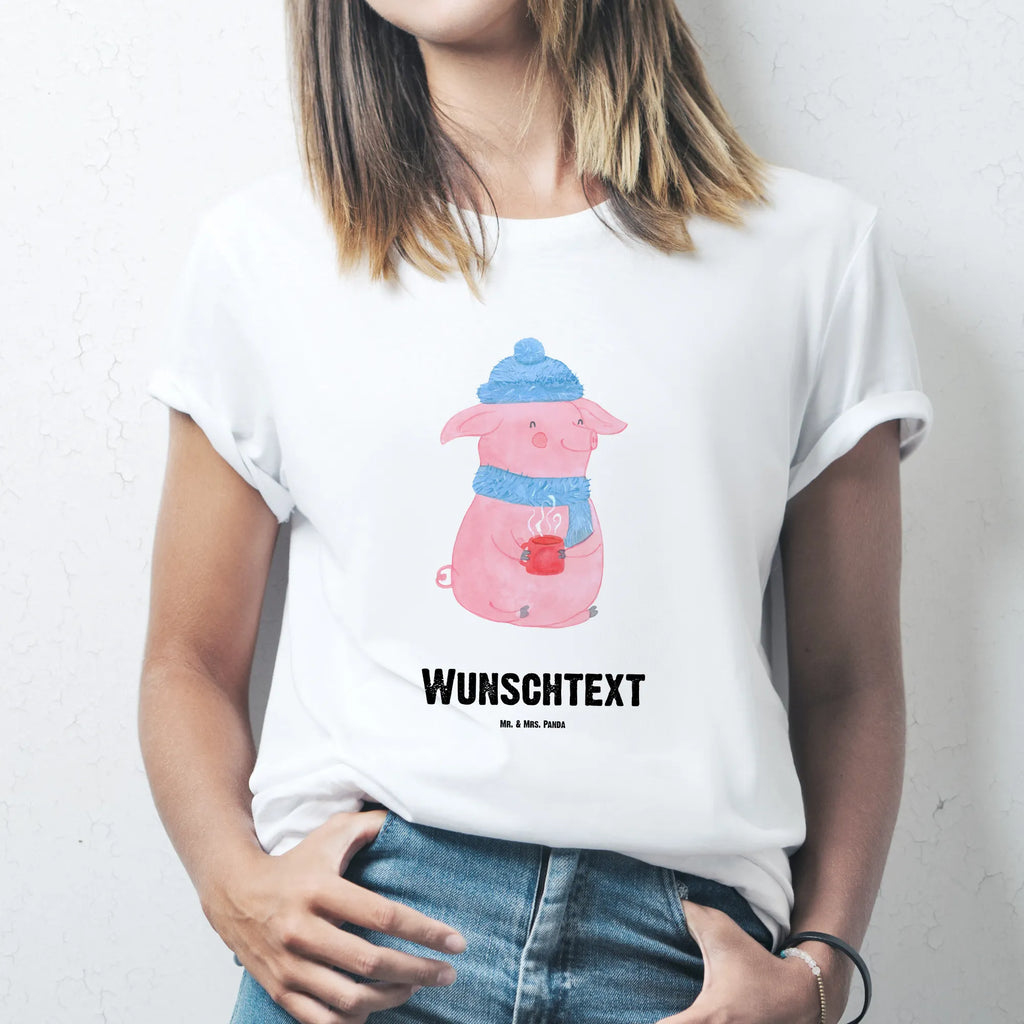 Rozmiar L Personalizowana koszulka Świnka grzane wino T-Shirt mit Namen, T-Shirt Personalisiert, T-Shirt mit Aufruck, Wunschtext, Bedrucken, Winter, Weihnachtsdeko, Weihnachten, Nikolaus, Advent, Heiligabend, Wintermotiv, Spruch, Betrunken, Glühwein, Weihnachtsmarkt