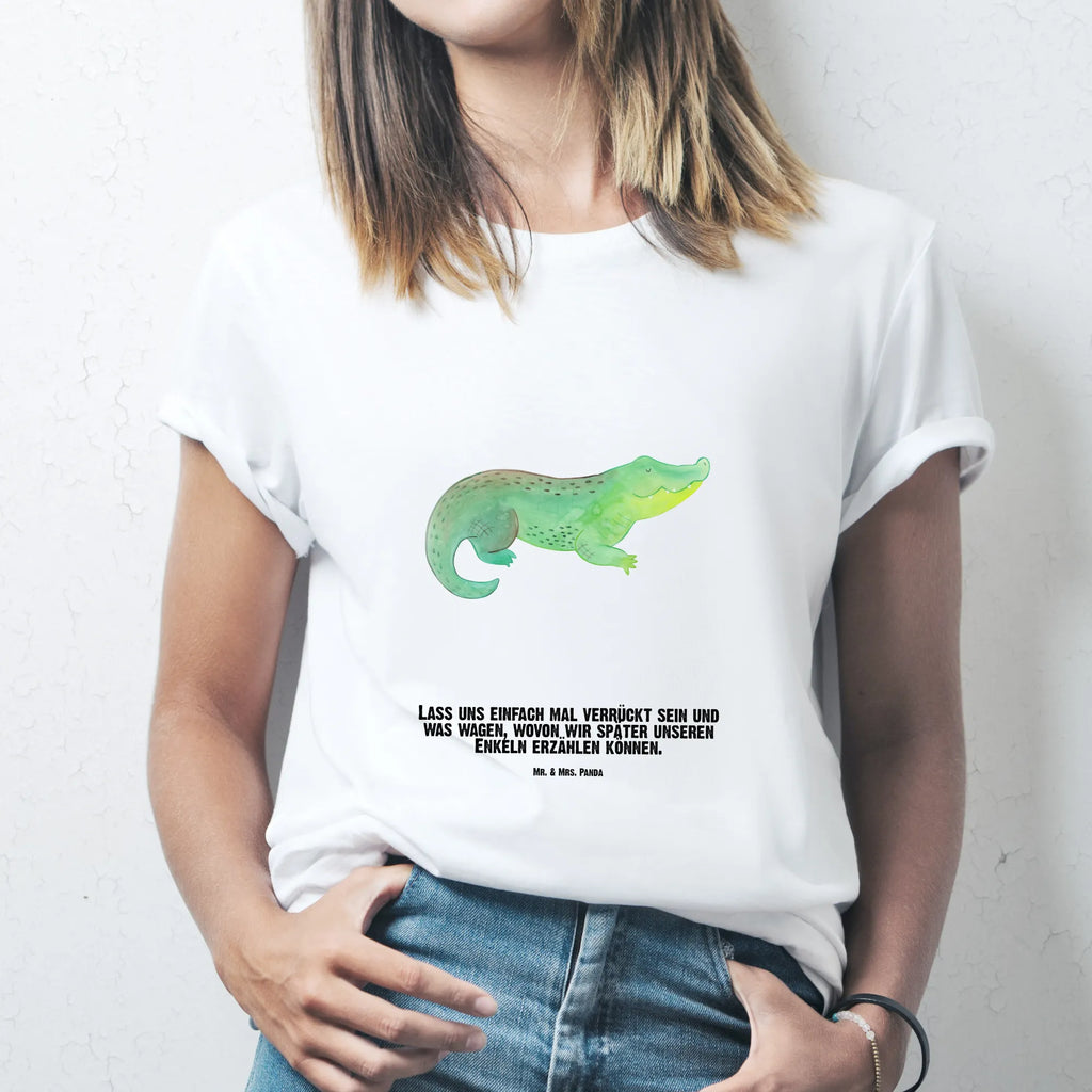 Personalisiertes T-Shirt Krokodil Wunschtext, T-Shirt mit Namen, Bedrucken, T-Shirt Personalisiert, T-Shirt mit Aufruck, Meer, Urlaub, Meerestiere, Lieblingsmensch, Reiselust, Krokodile, Freundin, Abenteuerlust, Verrückt sein, Beste Freundin, Spontan sein, Krokodil