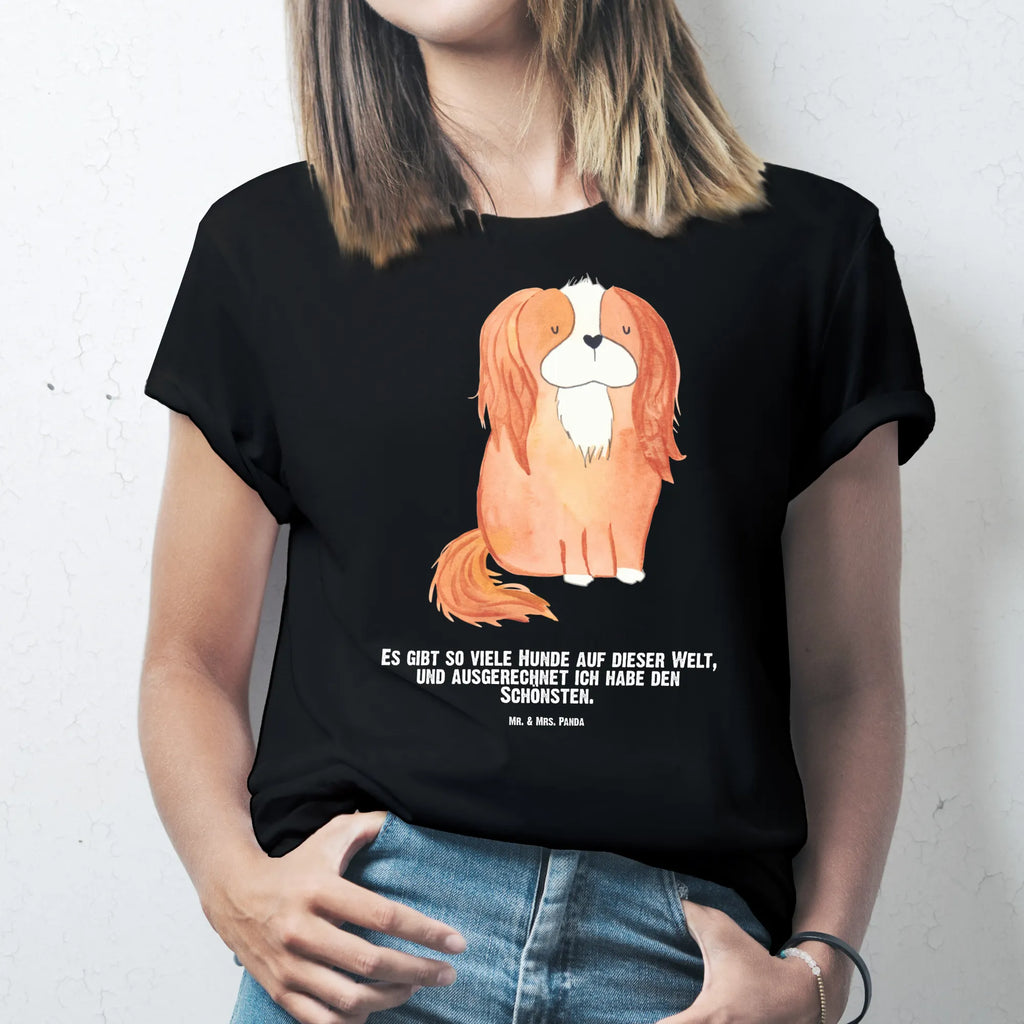 Rozmiar L Personalizowana koszulka pies Cavalier King Charles Spaniel T-Shirt mit Aufruck, T-Shirt Personalisiert, T-Shirt mit Namen, Wunschtext, Bedrucken, Hundemotiv, Hund, Haustier, Tierliebhaber, Sprüche, Hunderasse, Hundebesitzer, Schönster Hund, Spaniel, Cockerspaniel, Cavalier King Charles Spaniel, Spruch
