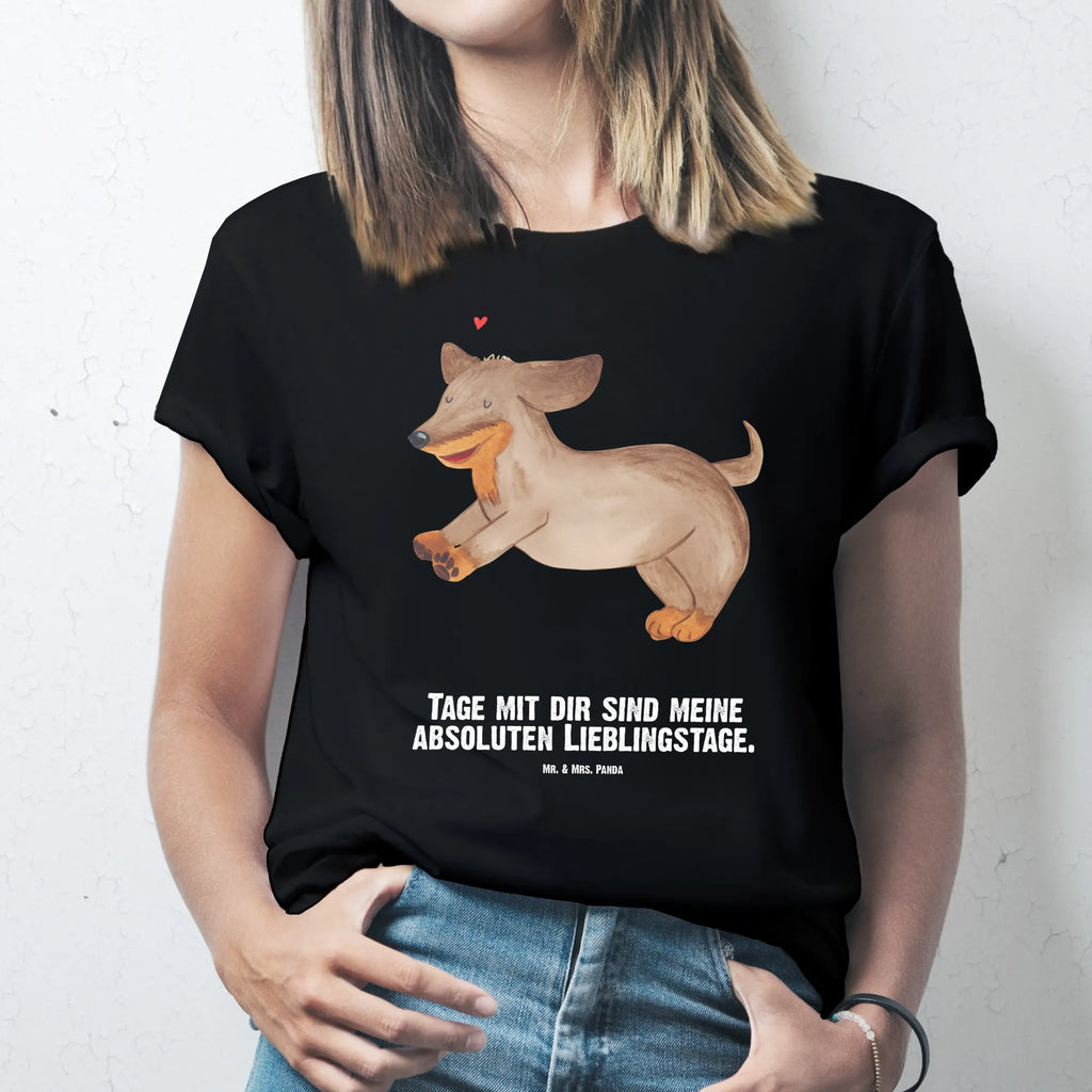 Personalised T-Shirt Dog dachshund T-Shirt Personalisiert, Wunschtext, T-Shirt mit Namen, T-Shirt mit Aufruck, Bedrucken, Hundemotiv, Hund, Haustier, Tierliebhaber, Sprüche, Hunderasse, Hundebesitzer, Dachshund, Dackel, Happy Dog, Hunde