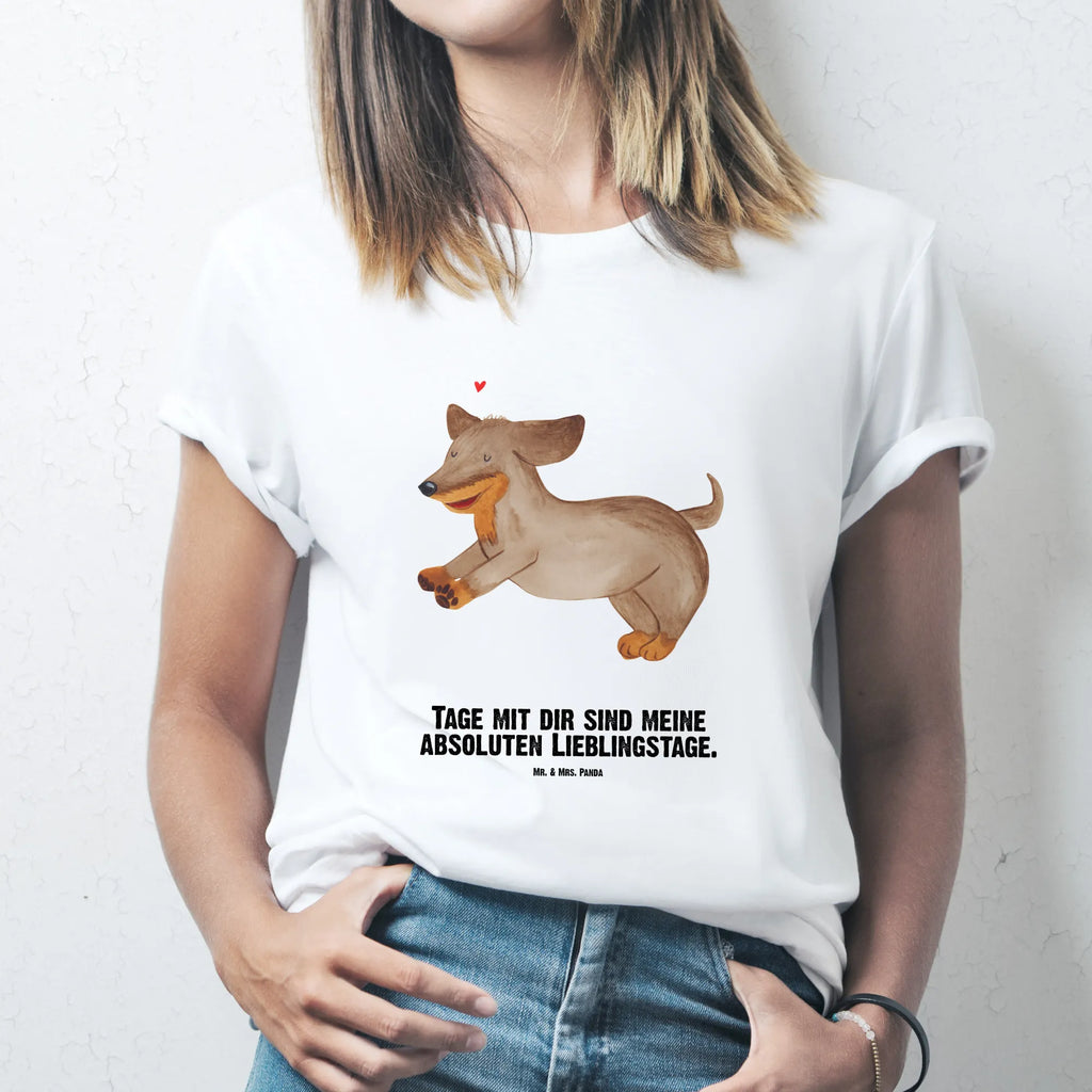 Personalised T-Shirt Dog dachshund T-Shirt Personalisiert, Wunschtext, T-Shirt mit Namen, T-Shirt mit Aufruck, Bedrucken, Hundemotiv, Hund, Haustier, Tierliebhaber, Sprüche, Hunderasse, Hundebesitzer, Dachshund, Dackel, Happy Dog, Hunde