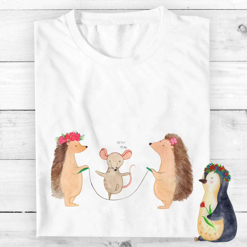 Personalisiertes T-Shirt Igel Seilhüpfen T-Shirt Personalisiert, T-Shirt mit Namen, Bedrucken, T-Shirt mit Aufruck, Wunschtext, Lustige Sprüche, Gute Laune, Tiere, Tiermotive, Kinder, Seilspringen, Kindergarten, Maus, Seilhüpfen, Igel