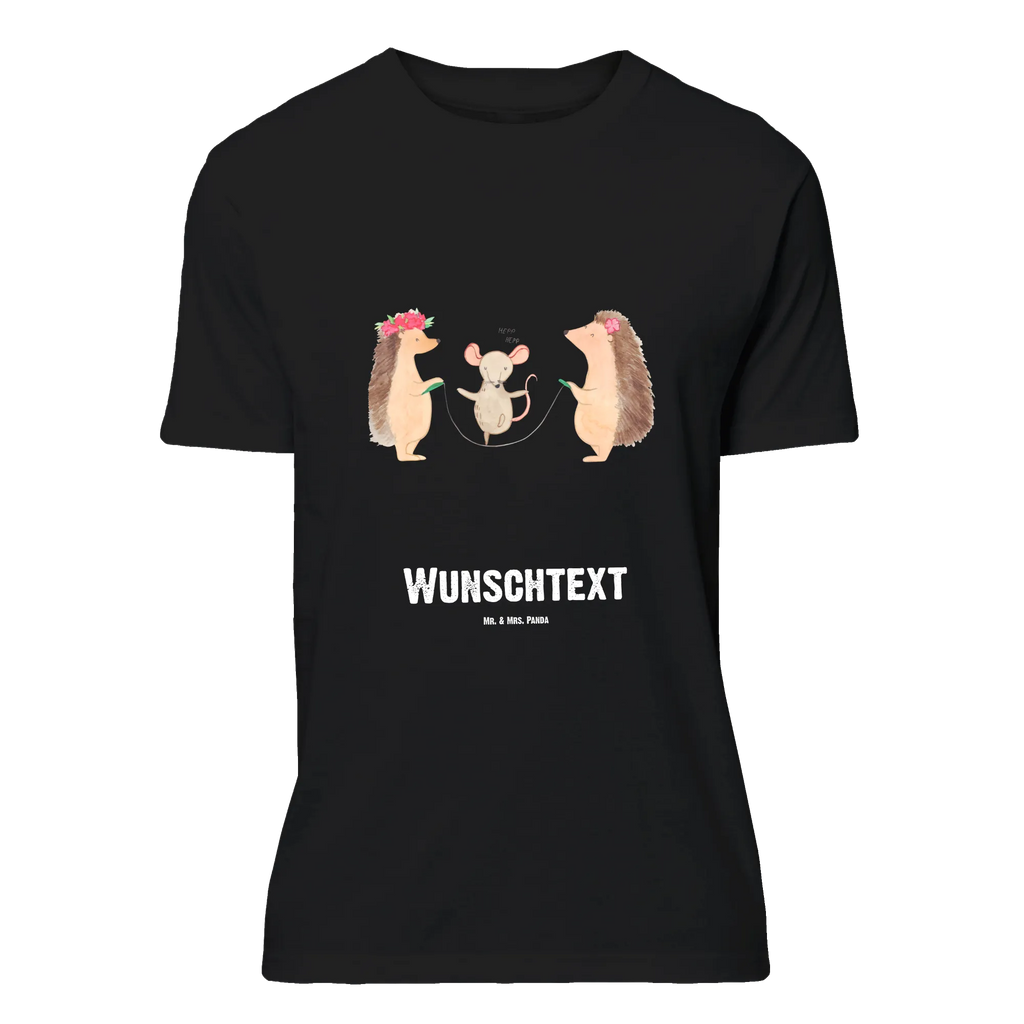 Personalisiertes T-Shirt Igel Seilhüpfen T-Shirt Personalisiert, T-Shirt mit Namen, Bedrucken, T-Shirt mit Aufruck, Wunschtext, Lustige Sprüche, Gute Laune, Tiere, Tiermotive, Kinder, Seilspringen, Kindergarten, Maus, Seilhüpfen, Igel