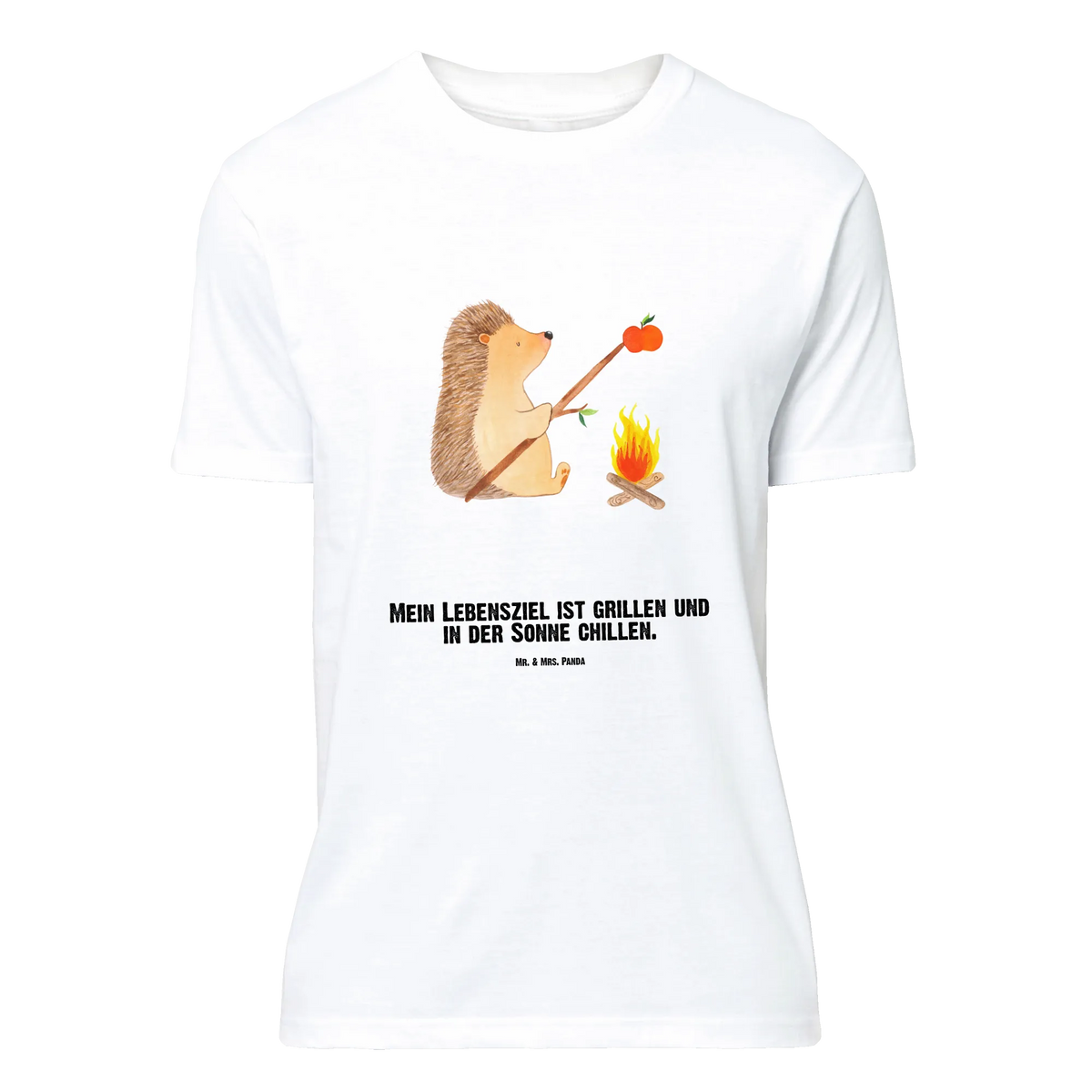 Personalised T-Shirt Hedgehog grilling good mood, funny sayings, hand drawn, cute animal motives, cute, small animals, gift ideas, gifts, card, animal lover, special gifts, goals, saying, unemployed, meaning of life