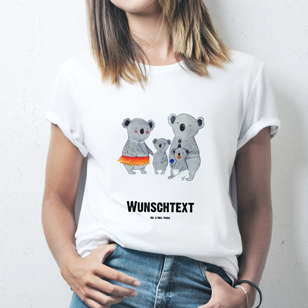 Rozmiar L Personalizowana koszulka Rodzina koali T-Shirt mit Namen, T-Shirt mit Aufruck, T-Shirt Personalisiert, Oma, Muttertag, Papa, Vatertag, Opa, Bruder, Schwester, Mama, Familie, Koala, Familienleben, Kinder, Geschwister, Family, Koalas