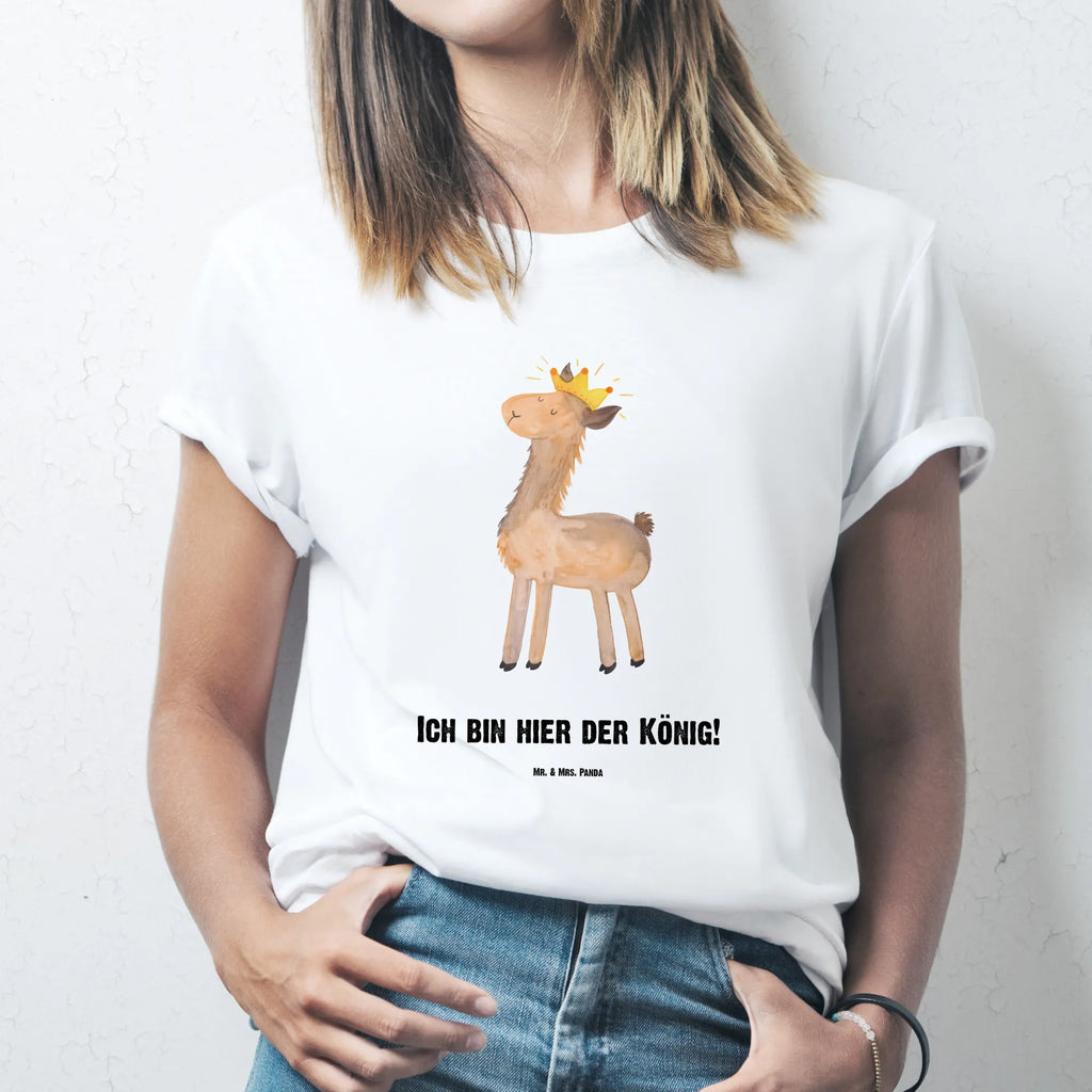 Rozmiar L Personalizowana koszulka lama Król T-Shirt mit Aufruck, T-Shirt mit Namen, Bedrucken, T-Shirt Personalisiert, Wunschtext, Alpaka, Lama, König, Freundin, Vorgesetzter, Abitur, Chef, Büro Kollege, Königin, Kollegin, Abi, Lamas, Mama, Papa