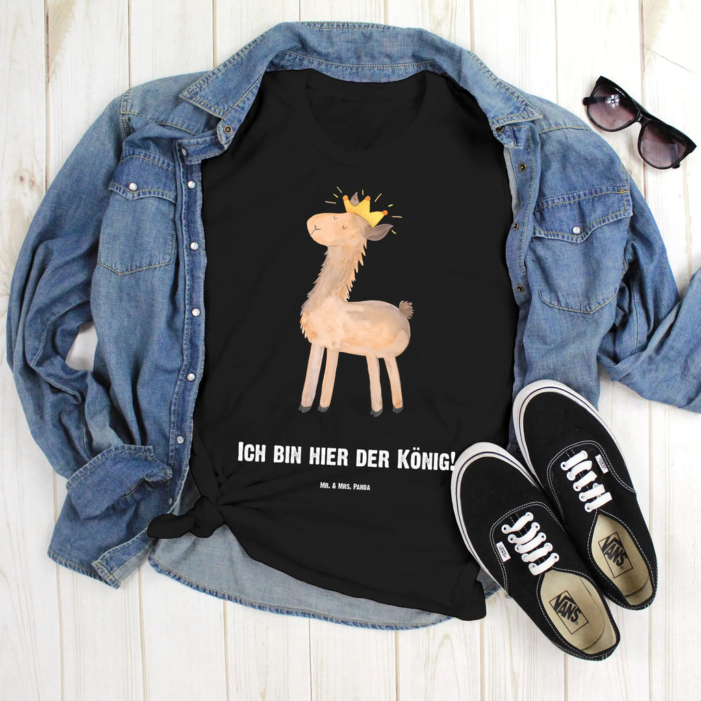 Rozmiar L Personalizowana koszulka lama Król T-Shirt mit Aufruck, T-Shirt mit Namen, Bedrucken, T-Shirt Personalisiert, Wunschtext, Alpaka, Lama, König, Freundin, Vorgesetzter, Abitur, Chef, Büro Kollege, Königin, Kollegin, Abi, Lamas, Mama, Papa