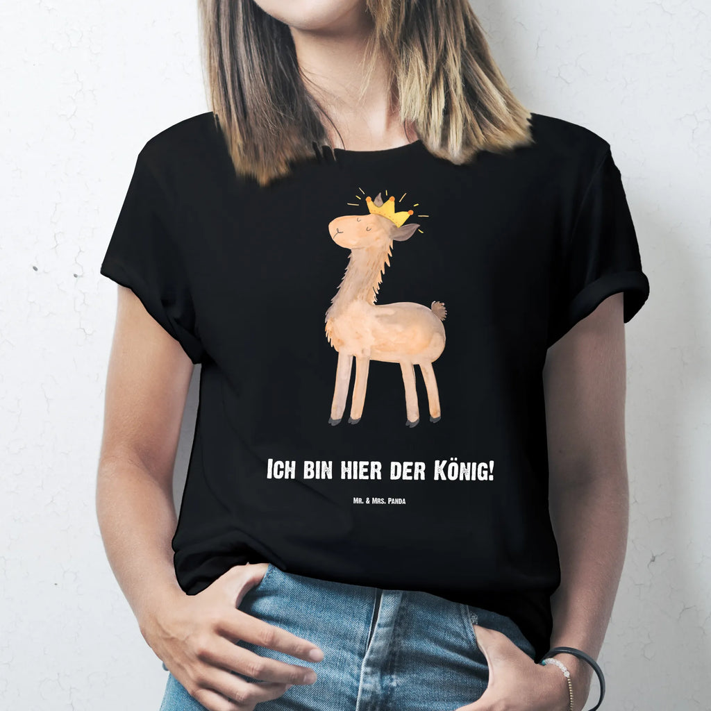 Rozmiar L Personalizowana koszulka lama Król T-Shirt mit Aufruck, T-Shirt mit Namen, Bedrucken, T-Shirt Personalisiert, Wunschtext, Alpaka, Lama, König, Freundin, Vorgesetzter, Abitur, Chef, Büro Kollege, Königin, Kollegin, Abi, Lamas, Mama, Papa
