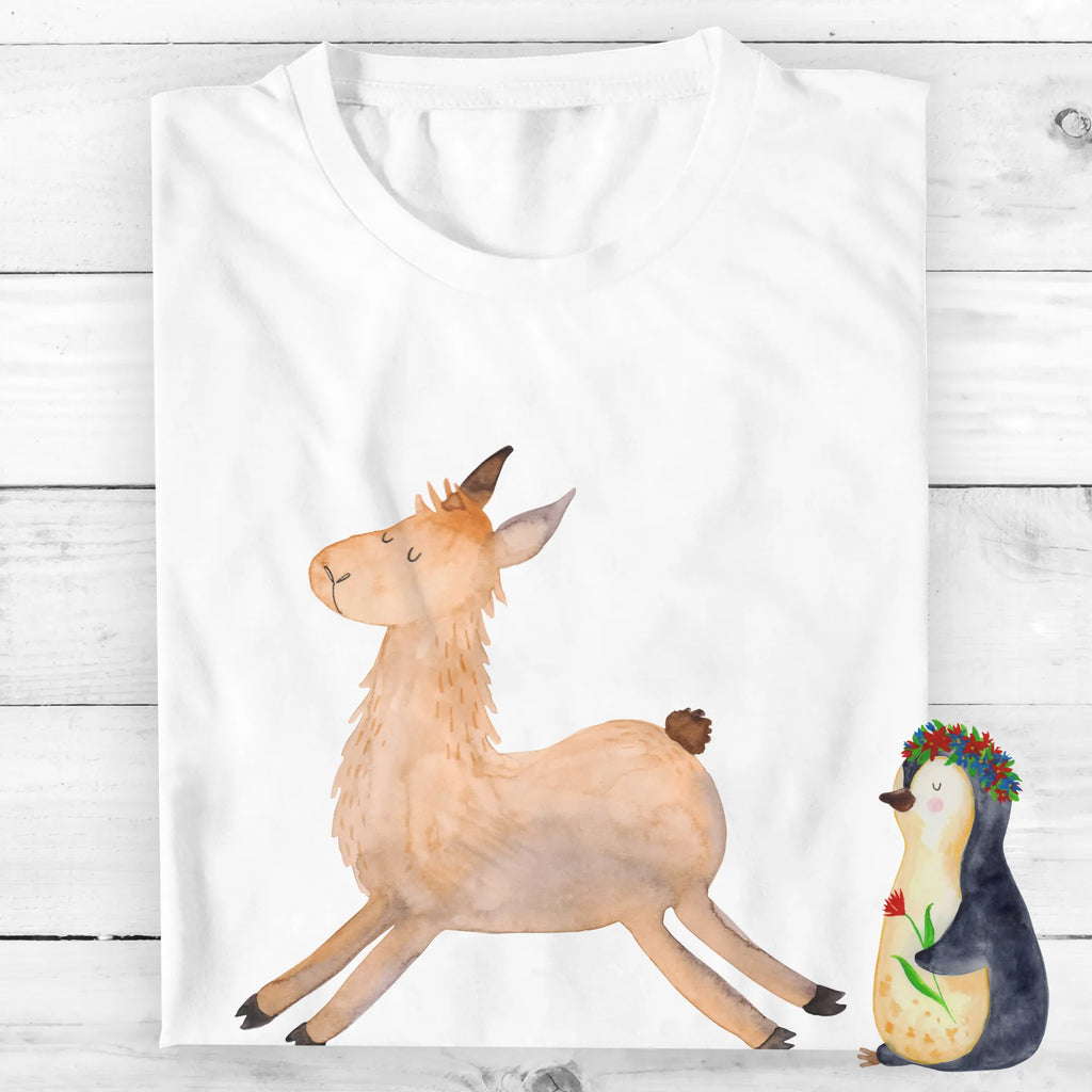 Personalised T-Shirt lama Jump T-Shirt Personalisiert, Bedrucken, Wunschtext, T-Shirt mit Aufruck, T-Shirt mit Namen, Alpaka, Lama, Guten Morgen, Lamas, Prüfung, Fröhlich, Start, Liebeskummer, Lieblingstag, Abitur, Freundin, Glück, Neustart, Happy Day