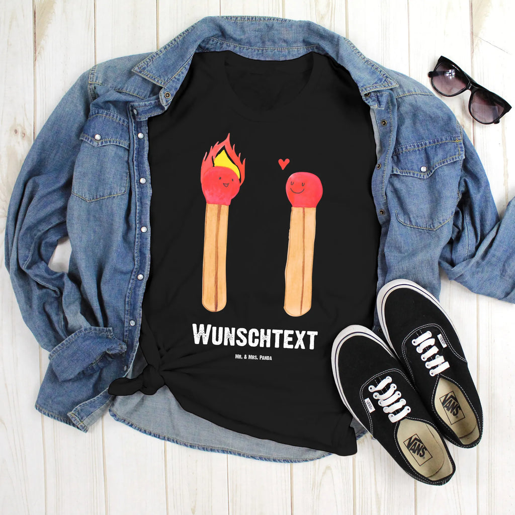Rozmiar L Personalizowana koszulka Zapałki T-Shirt mit Aufruck, T-Shirt Personalisiert, T-Shirt mit Namen, Bedrucken, Wunschtext, Freund, Jahrestag, Verlobung, Partner, Ehemann, Ehefrau, Freundin, Liebesgeschenk, Liebe, Heiraten, Heiratsantrag, Hocheitstag, Streichhölzer