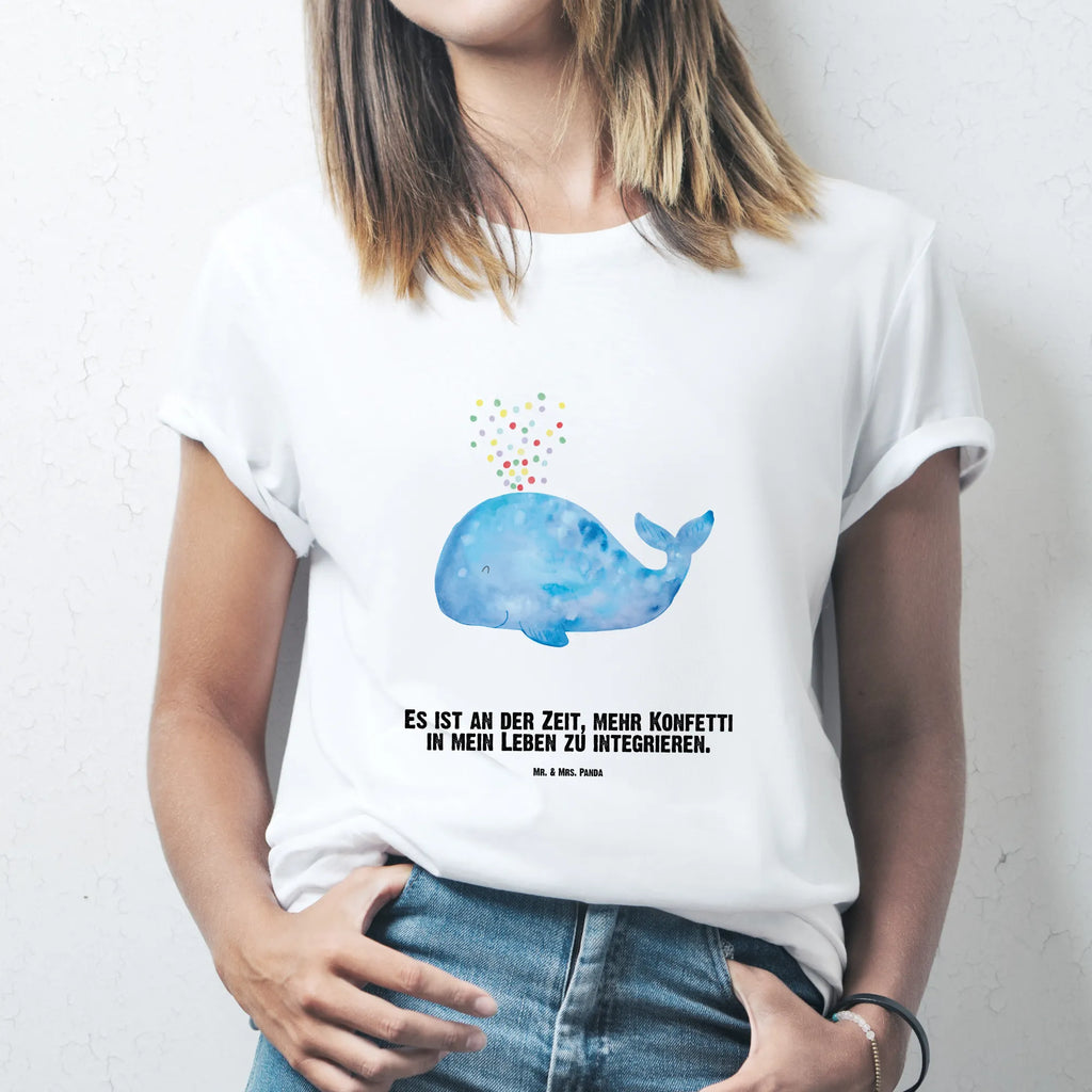 Rozmiar L Personalizowana koszulka wieloryb konfetti T-Shirt mit Namen, Bedrucken, T-Shirt mit Aufruck, Wunschtext, T-Shirt Personalisiert, Meer, Urlaub, Meerestiere, Geburtstag, Trennung, Wale, Motivation, Diät, Abnehmen, Wal, Neustart, Neuanfang, Konfetti, Lebensabschnitt