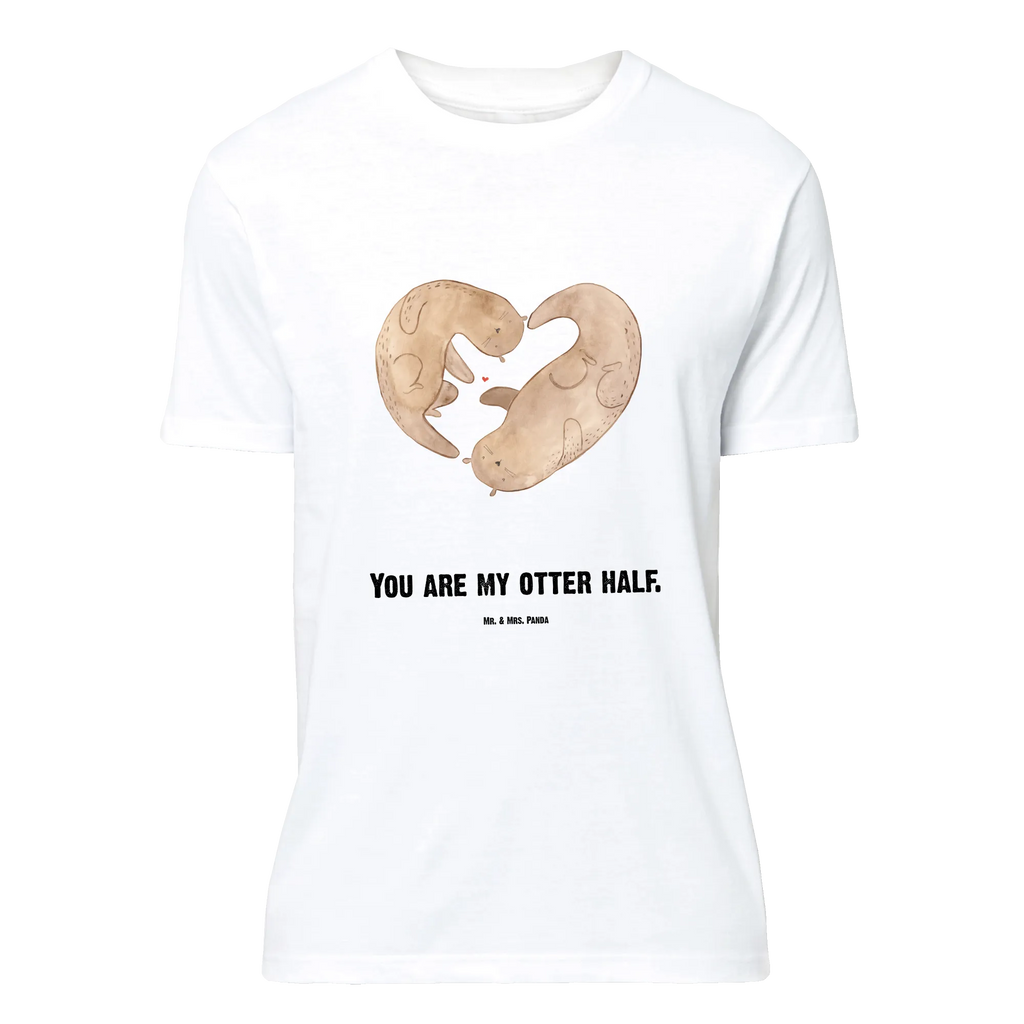 Personalisiertes T-Shirt Otter Herz T-Shirt mit Namen, T-Shirt mit Aufruck, Wunschtext, Bedrucken, Frauen, T-Shirt Personalisiert, Männer, Otter, Fischotter, Seeotter, gemeinsames Leben, Love you, Liebesbeweis, Liebe, Liebesgeschenk, Herz, Verlobung, Hochzeitstag, Jahrestag, Bessere Hälfte