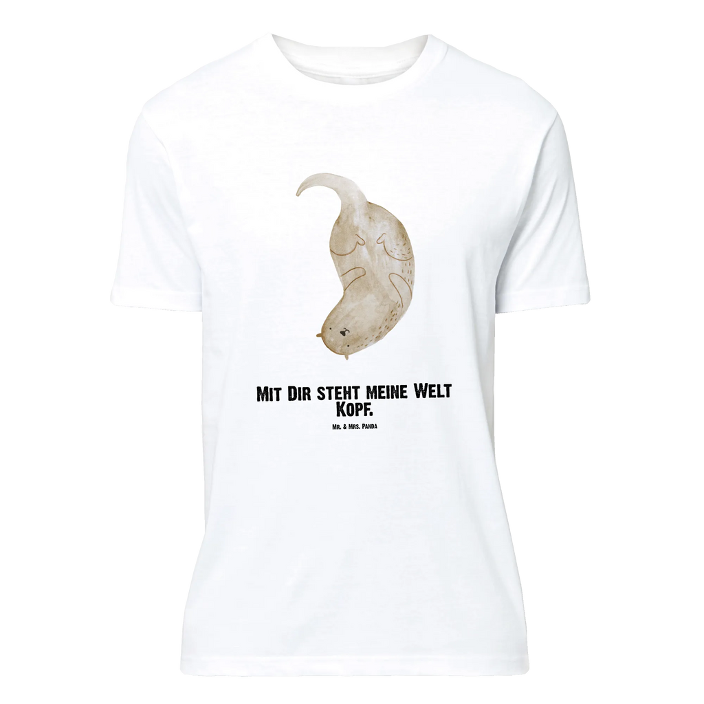 Personalised T-Shirt otter upside down T-Shirt mit Namen, Wunschtext, Bedrucken, T-Shirt mit Aufruck, T-Shirt Personalisiert, Fischotter, Seeotter, Otter, Otter Seeotter See Otter