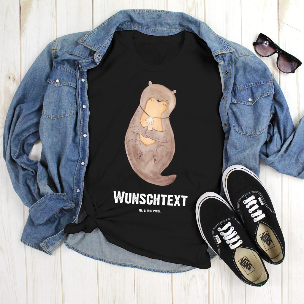 Personalised T-Shirt otter shell Frauen, Wunschtext, Bedrucken, T-Shirt mit Aufruck, T-Shirt mit Namen, Männer, T-Shirt Personalisiert, Otter, Fischotter, Seeotter, Tagträumen, träumen, Motivation, Büro, Otterliebe, grübeln
