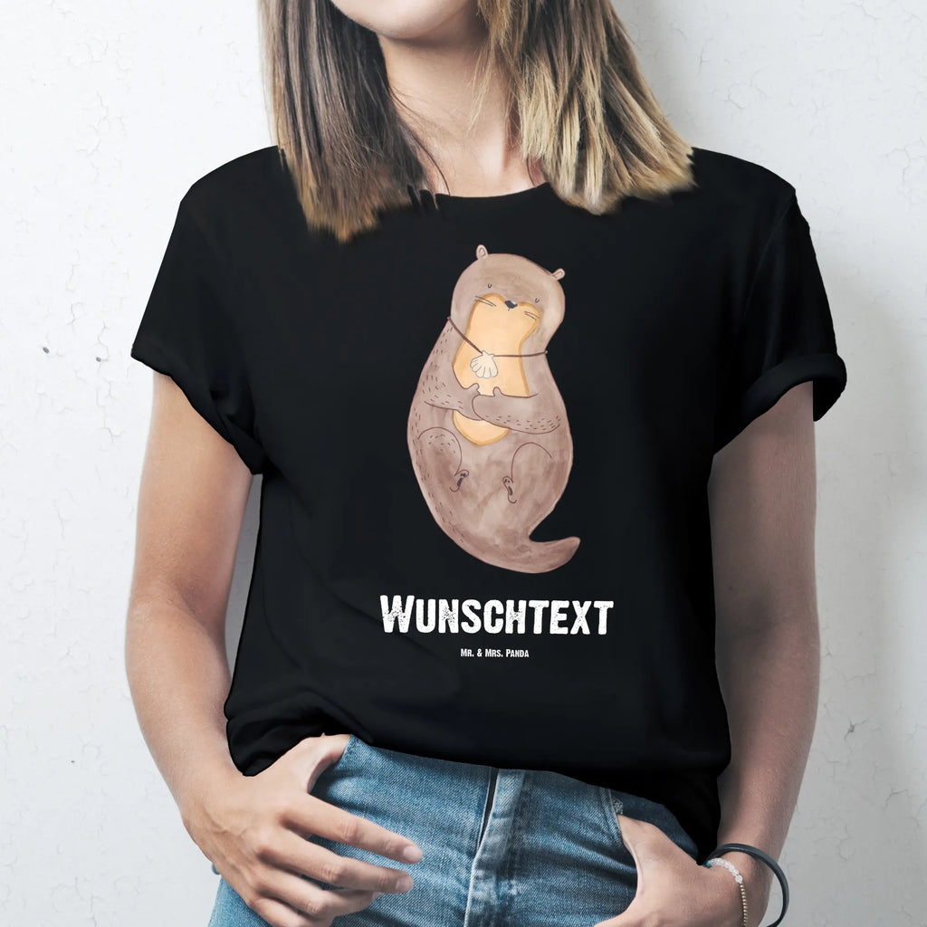 Personalised T-Shirt otter shell Frauen, Wunschtext, Bedrucken, T-Shirt mit Aufruck, T-Shirt mit Namen, Männer, T-Shirt Personalisiert, Otter, Fischotter, Seeotter, Tagträumen, träumen, Motivation, Büro, Otterliebe, grübeln