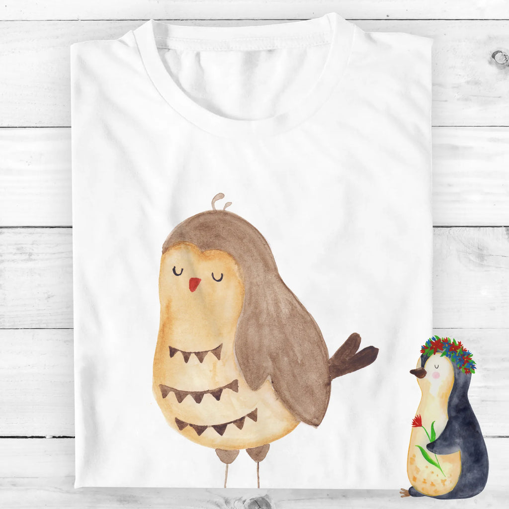 Personalised T-Shirt Owl Satisfied Wunschtext, T-Shirt mit Aufruck, T-Shirt mit Namen, T-Shirt Personalisiert, Bedrucken, Eule, Romantisch, Geschenk Hochzeitstag, Wortspiel Lustig, Owl, Eule Spruch, Spruch schön, Eule Deko, Liebe Spruch