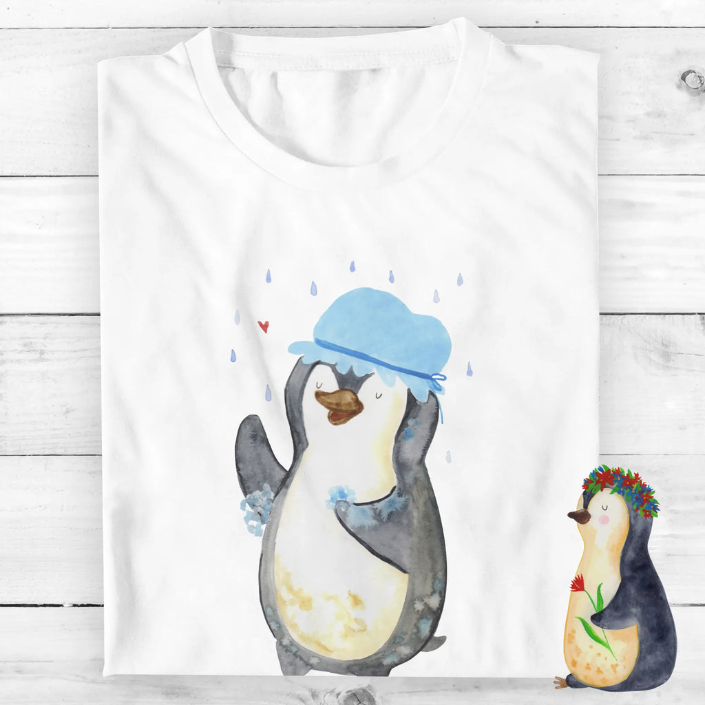 Rozmiar L Personalizowana koszulka Pingwin Prysznic T-Shirt Personalisiert, T-Shirt mit Namen, Bedrucken, Wunschtext, T-Shirt mit Aufruck, Pinguin, Duschen, Pinguine, Neustart, glücklich sein, Motivation, Lebensmotto, Dusche, Neuanfang