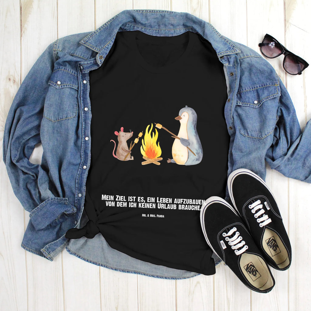 Rozmiar L Personalizowana koszulka pingwin ognisko Bedrucken, Wunschtext, T-Shirt Personalisiert, T-Shirt mit Namen, T-Shirt mit Aufruck, Pinguin, Marshmallows, Neustart, Lagerfeuer, Büroalltag, Feuer, Arbeit, Lebensmotivation, Liebe, Pinguine, Grillen, Job, Lebensspruch, Büro, Leben, Maus, Motivation