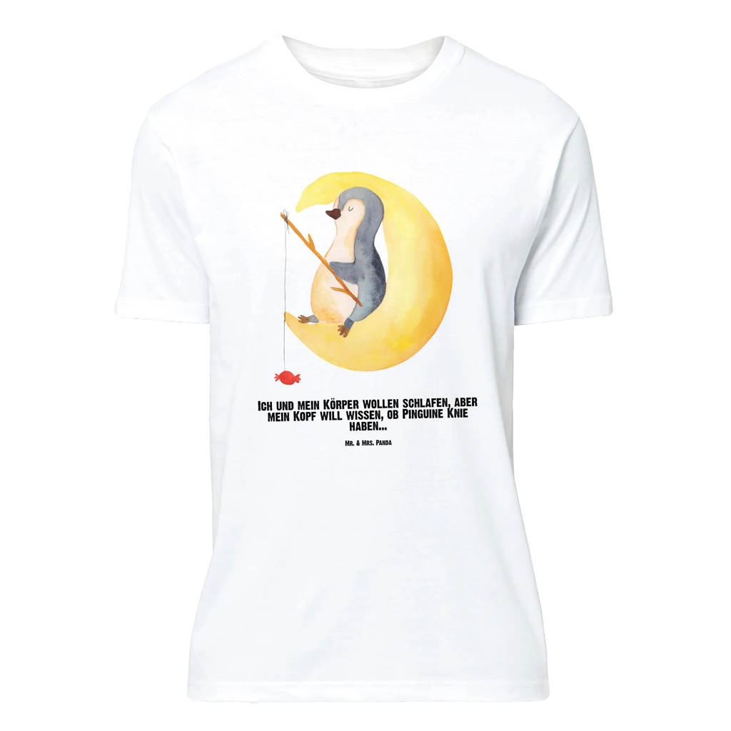 Rozmiar L Personalizowana koszulka pingwin księżyc T-Shirt mit Namen, T-Shirt Personalisiert, T-Shirt mit Aufruck, Pinguin, Pinguine, Gästezimmer, Spruch, schlafen, Schlafzimmer, Einschlafen, Nachtruhe, Schlafstörungen