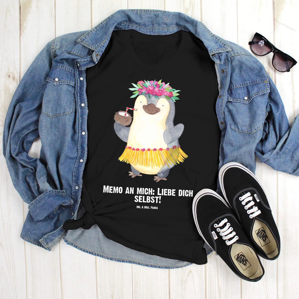 Personalised T-Shirt Penguin coconut T-Shirt Personalisiert, T-Shirt mit Aufruck, Bedrucken, Wunschtext, T-Shirt mit Namen, Pinguin, Hawaii, Pinguine, Aloha, Urlaub, Kokosnuss