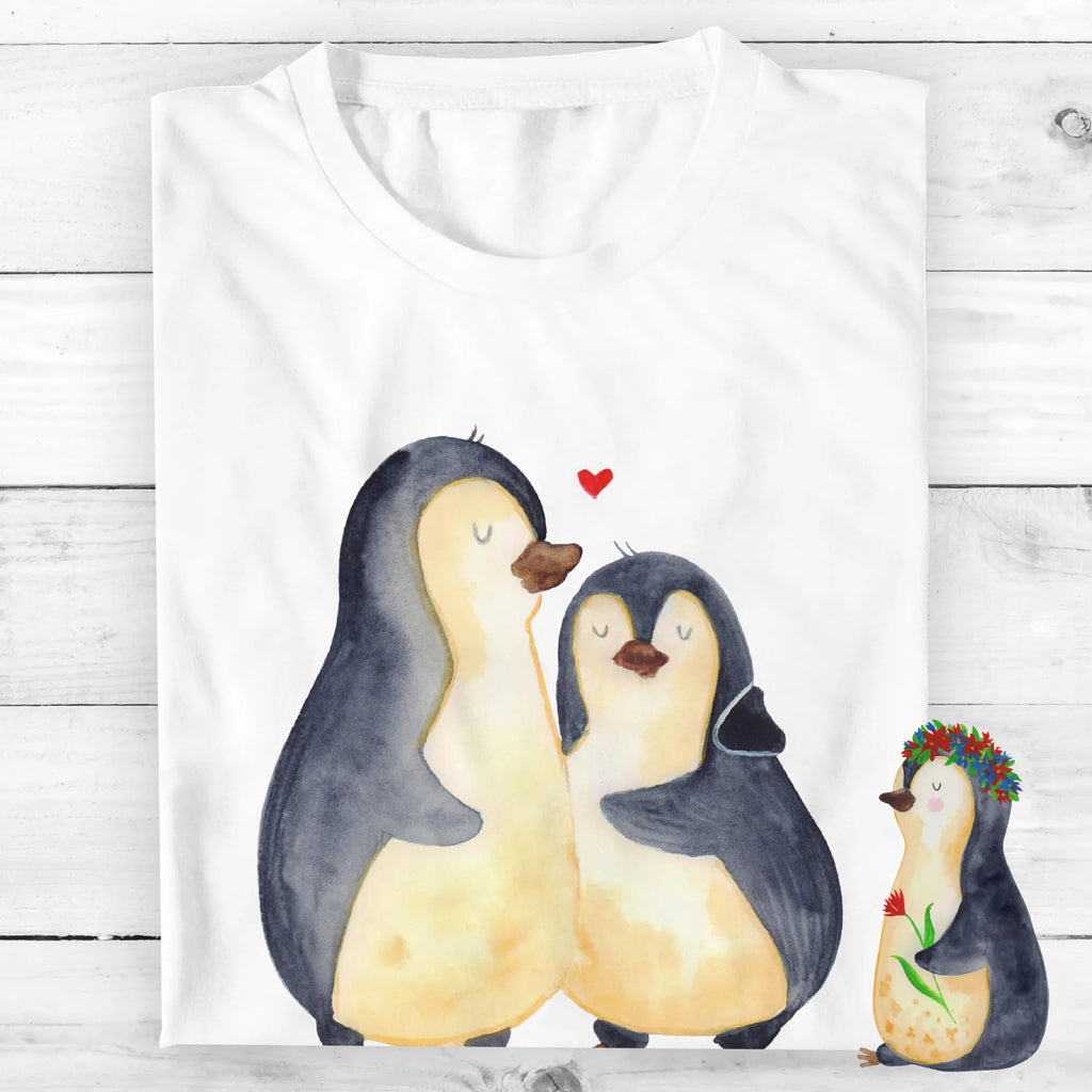 Rozmiar L Personalizowana koszulka Pingwin przytulać T-Shirt mit Aufruck, T-Shirt mit Namen, T-Shirt Personalisiert, Wunschtext, Bedrucken, Pinguin, Liebe, Liebesgeschenk, Hochzeitstag, Verlobung, Liebespaar, Hochzeitsgeschenk, Hochzeit, Liebesbeweis, Jahrestag