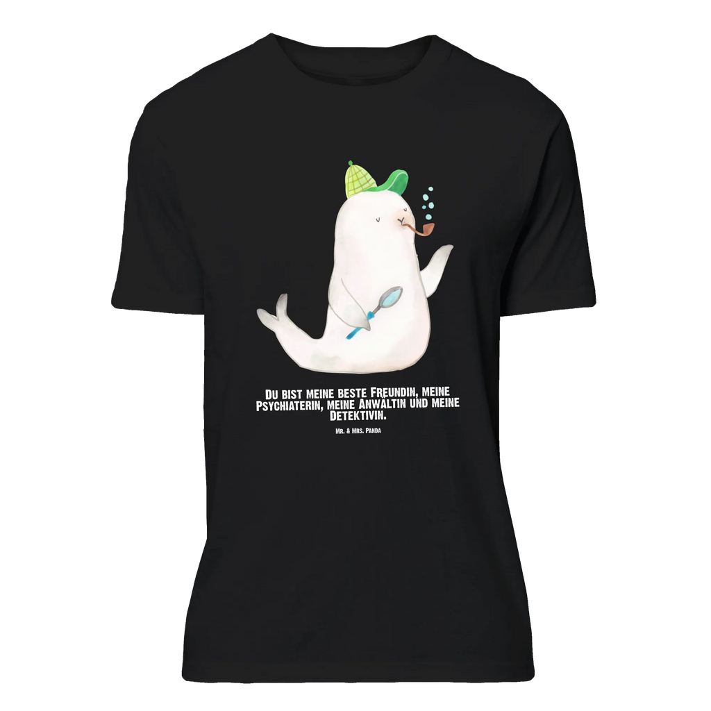 Personalisiertes T-Shirt Robbe Sherlock T-Shirt Personalisiert, Wunschtext, Bedrucken, T-Shirt mit Namen, T-Shirt mit Aufruck, Lustige Sprüche, Gute Laune, Tiere, Tiermotive