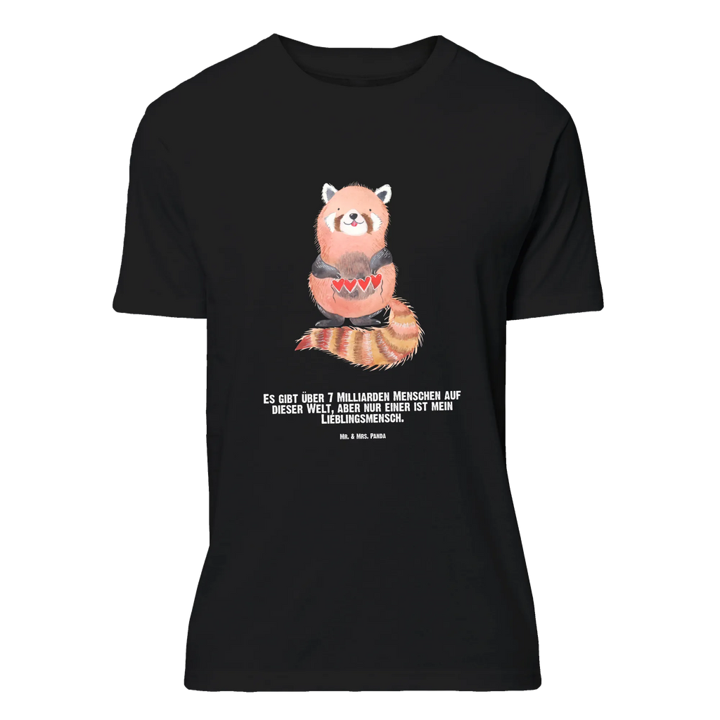 Rozmiar L Personalizowana koszulka Czerwony Panda T-Shirt mit Namen, Bedrucken, T-Shirt mit Aufruck, T-Shirt Personalisiert, Wunschtext, Lustige Sprüche, Gute Laune, Tiere, Tiermotive, Herz, Lieblingsmensch, Liebling, Rot, Liebe, Panda