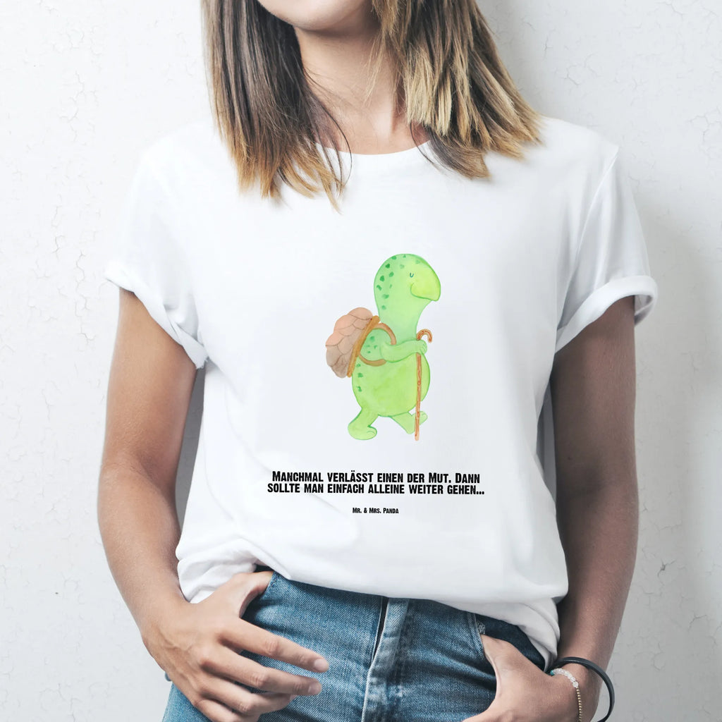 Rozmiar L Personalizowana koszulka żółw Wędrowiec T-Shirt mit Namen, Wunschtext, T-Shirt mit Aufruck, T-Shirt Personalisiert, Bedrucken, Schildkröte, Schildkröten, Motivation, Neuanfang, Motivationsspruch, Motivationssprüche