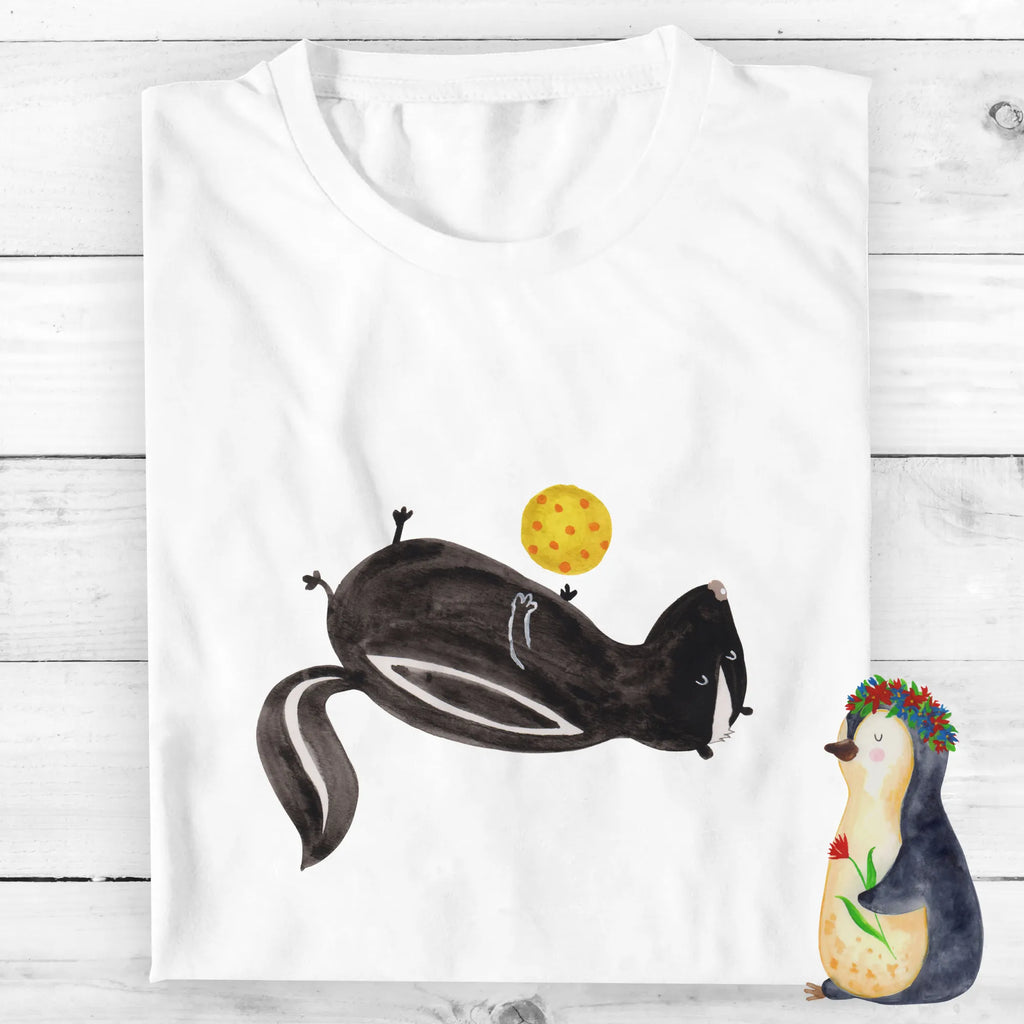 Personalised T-Shirt skunk ball T-Shirt mit Namen, T-Shirt Personalisiert, T-Shirt mit Aufruck, Wunschtext, Bedrucken, Stinktier, Skunk, Stinki, Weisheit, Verspielt, Raubtier, Wildtier, Stinker