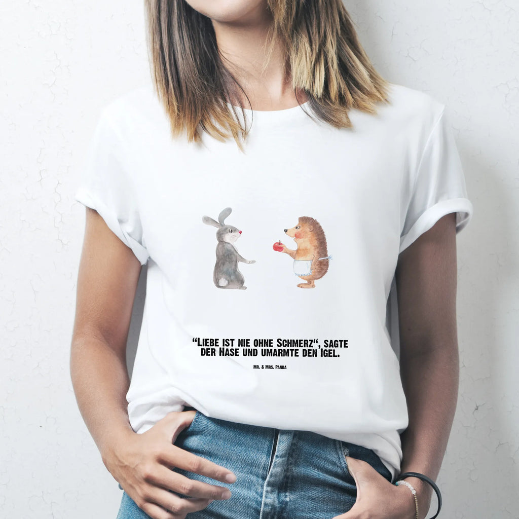 Personalised T-Shirt Hare Hedgehog Bedrucken, T-Shirt Personalisiert, T-Shirt mit Namen, T-Shirt mit Aufruck, Wunschtext, Tiere, Gute Laune, Tiermotive, Lustige Sprüche, Spruch Romantisch, Herzschmerz, Igel, Trösten, Liebe Spruch, Hase, Igel und Hase, Trennungsschmerz, Liebeskummer Geschenk