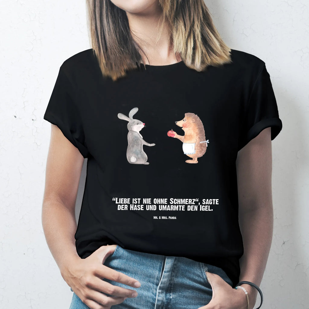 Personalised T-Shirt Hare Hedgehog Bedrucken, T-Shirt Personalisiert, T-Shirt mit Namen, T-Shirt mit Aufruck, Wunschtext, Tiere, Gute Laune, Tiermotive, Lustige Sprüche, Spruch Romantisch, Herzschmerz, Igel, Trösten, Liebe Spruch, Hase, Igel und Hase, Trennungsschmerz, Liebeskummer Geschenk